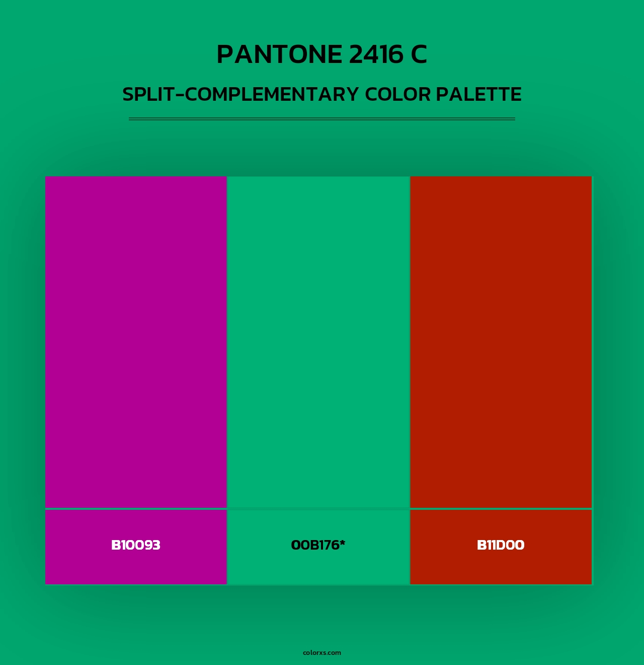 PANTONE 2416 C - Split-Complementary Color Palette