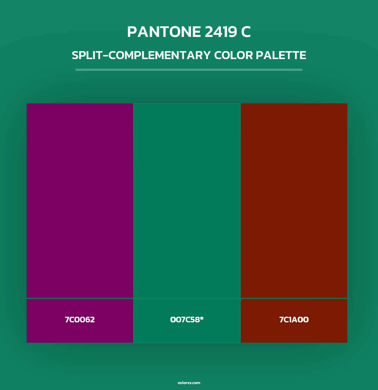 PANTONE 2419 C - Split-Complementary Color Palette