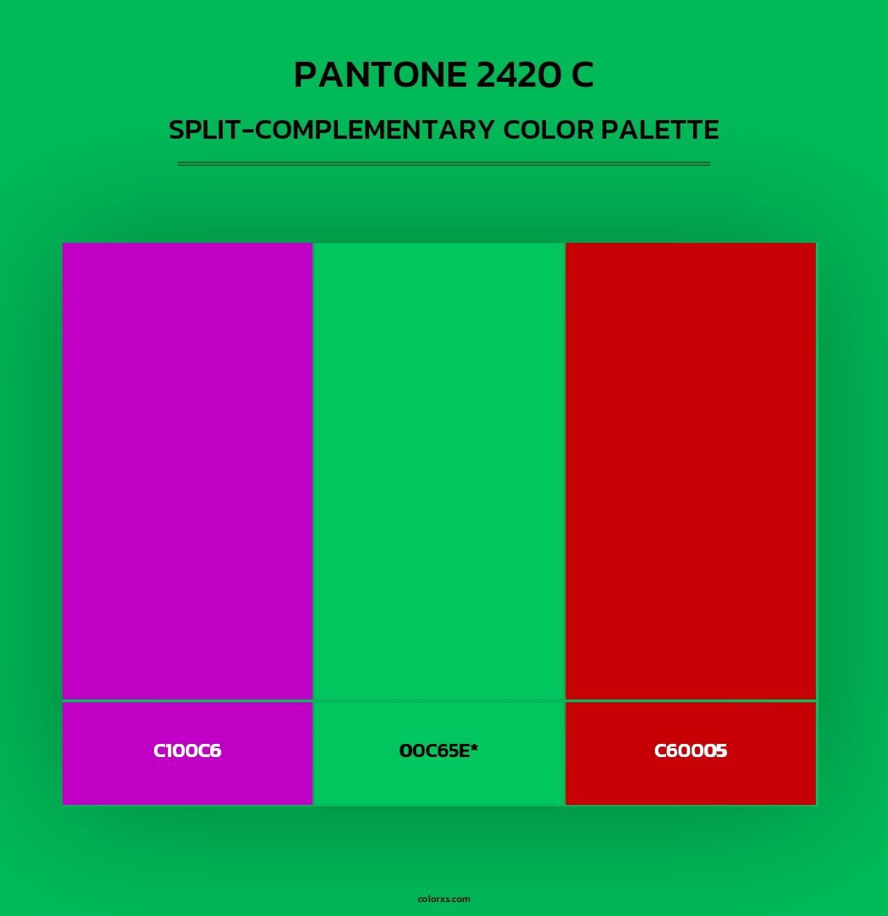 PANTONE 2420 C - Split-Complementary Color Palette