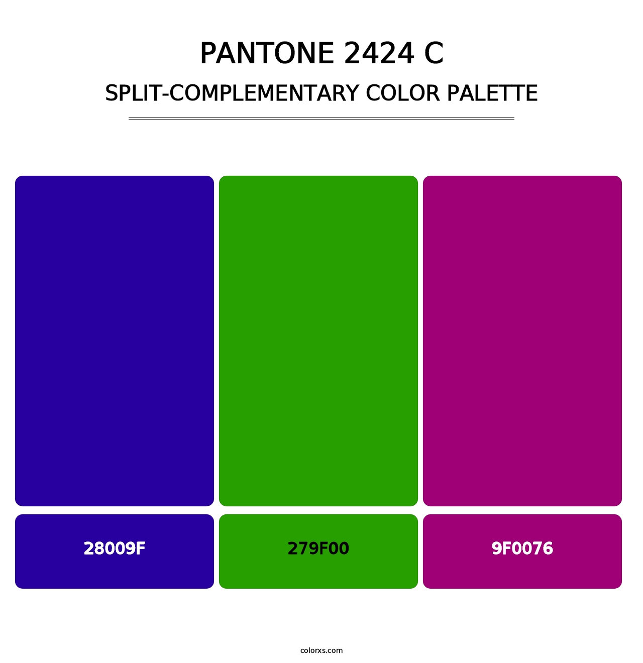 PANTONE 2424 C - Split-Complementary Color Palette