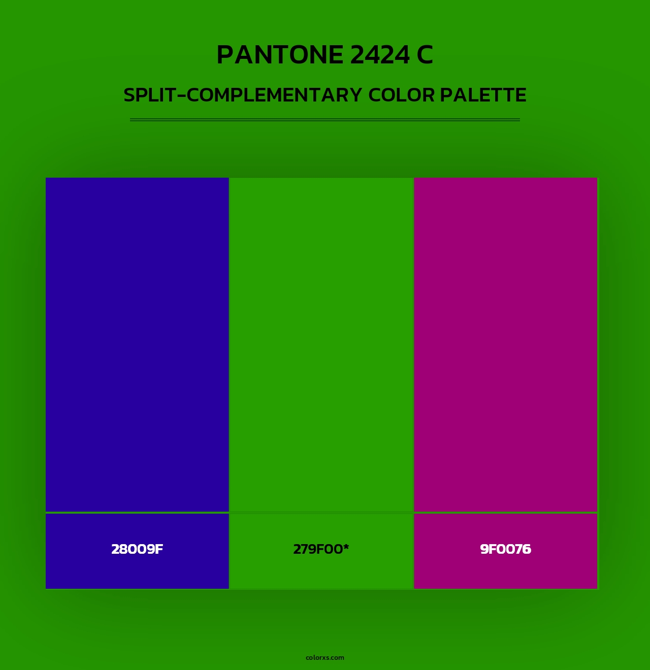 PANTONE 2424 C - Split-Complementary Color Palette
