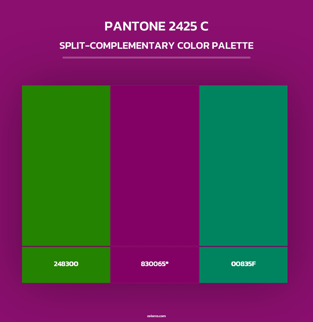 PANTONE 2425 C - Split-Complementary Color Palette