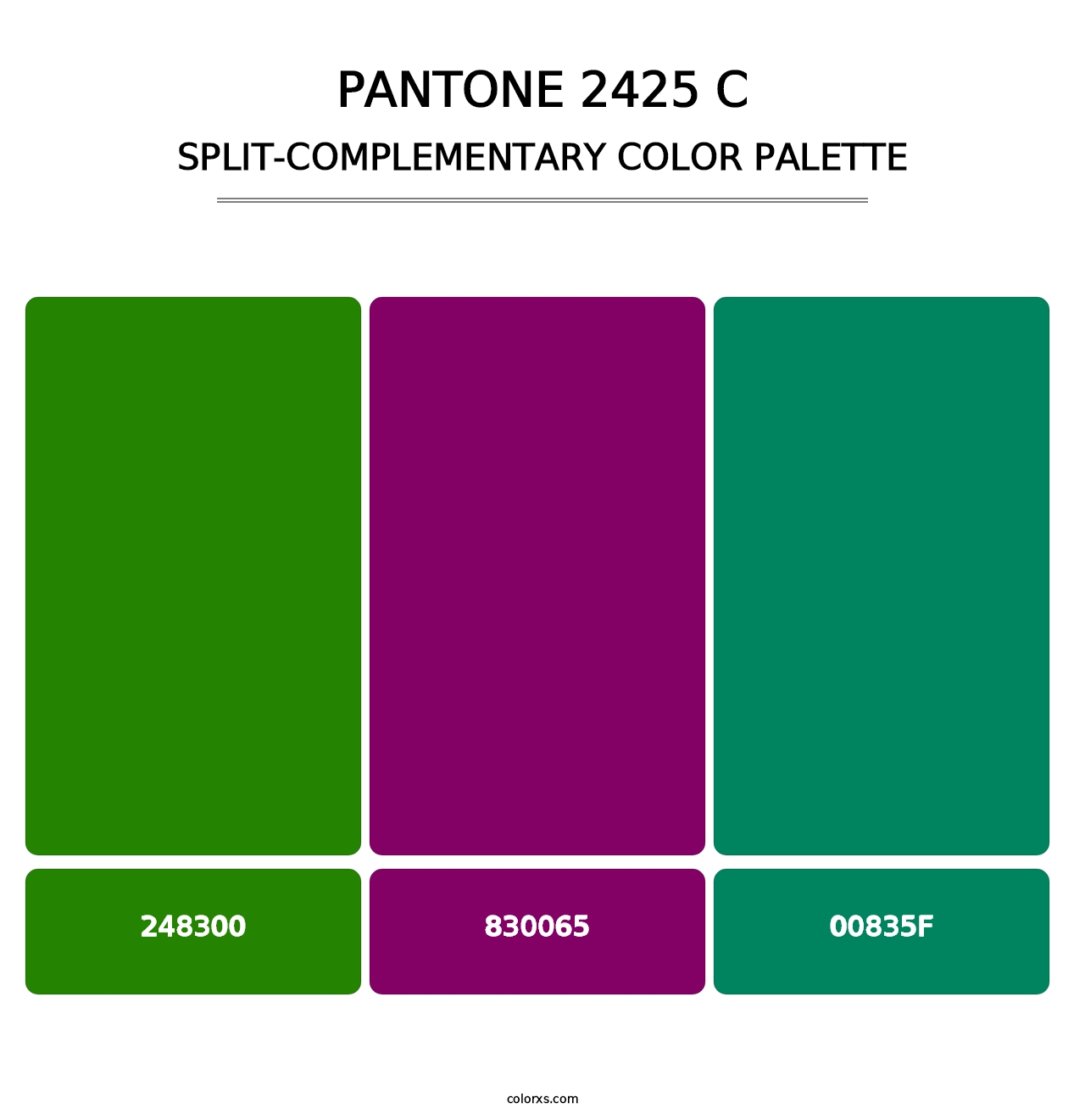 PANTONE 2425 C - Split-Complementary Color Palette