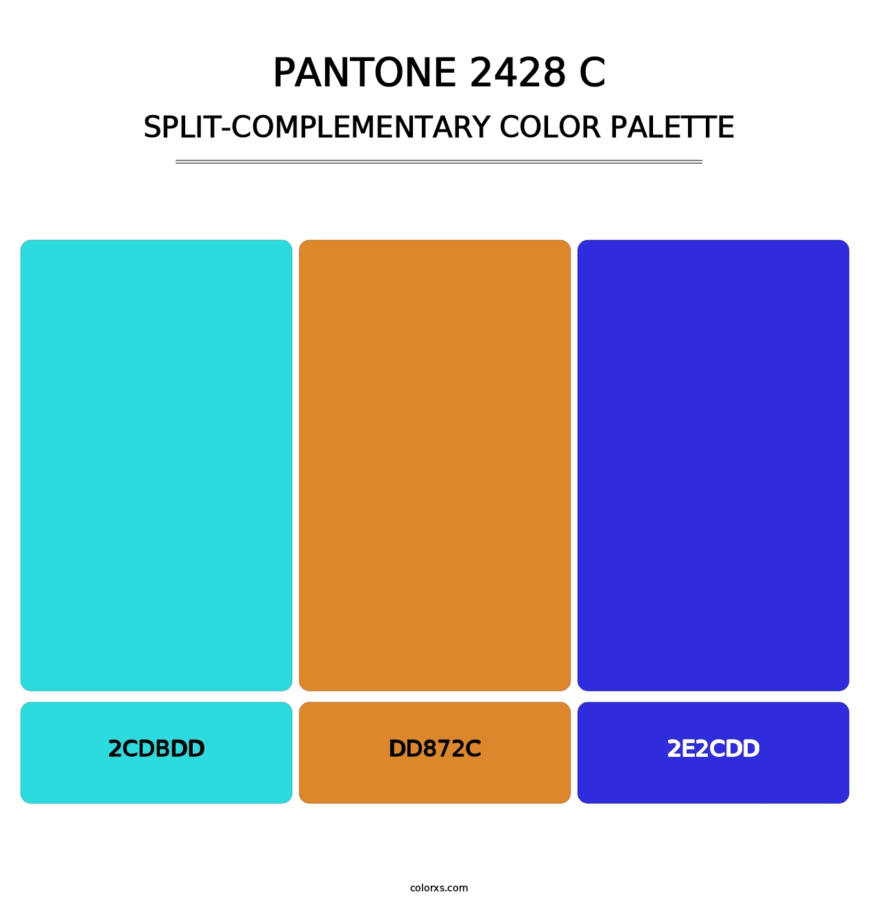 PANTONE 2428 C - Split-Complementary Color Palette
