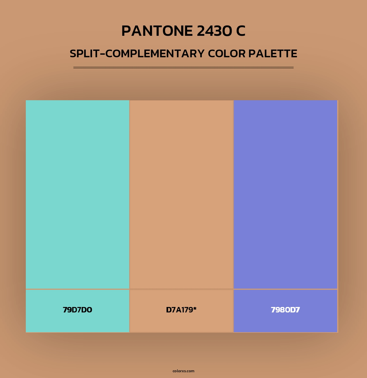 PANTONE 2430 C - Split-Complementary Color Palette