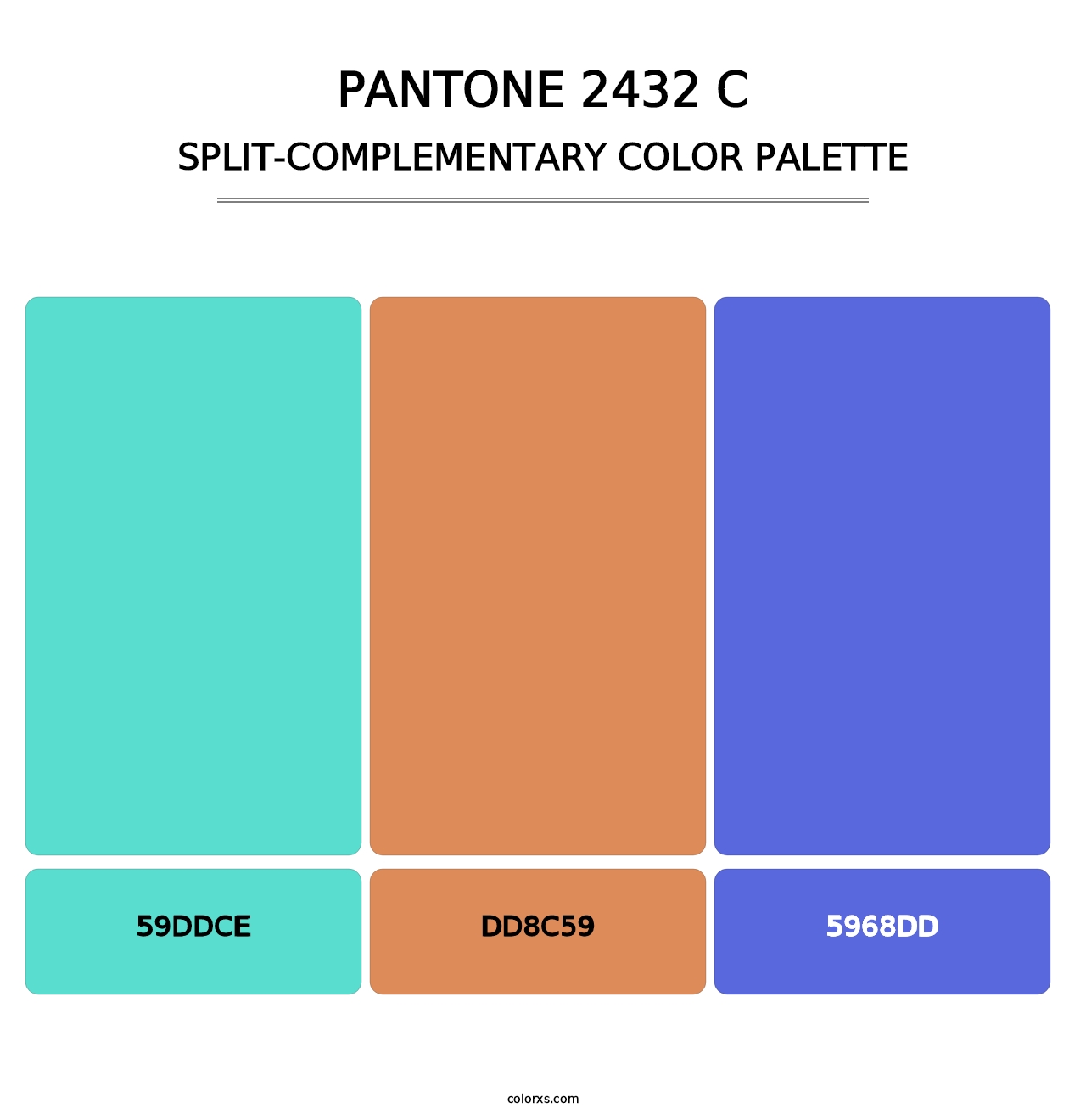 PANTONE 2432 C - Split-Complementary Color Palette