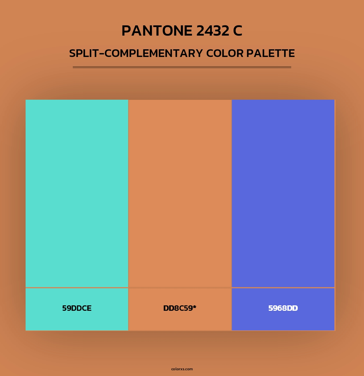 PANTONE 2432 C - Split-Complementary Color Palette