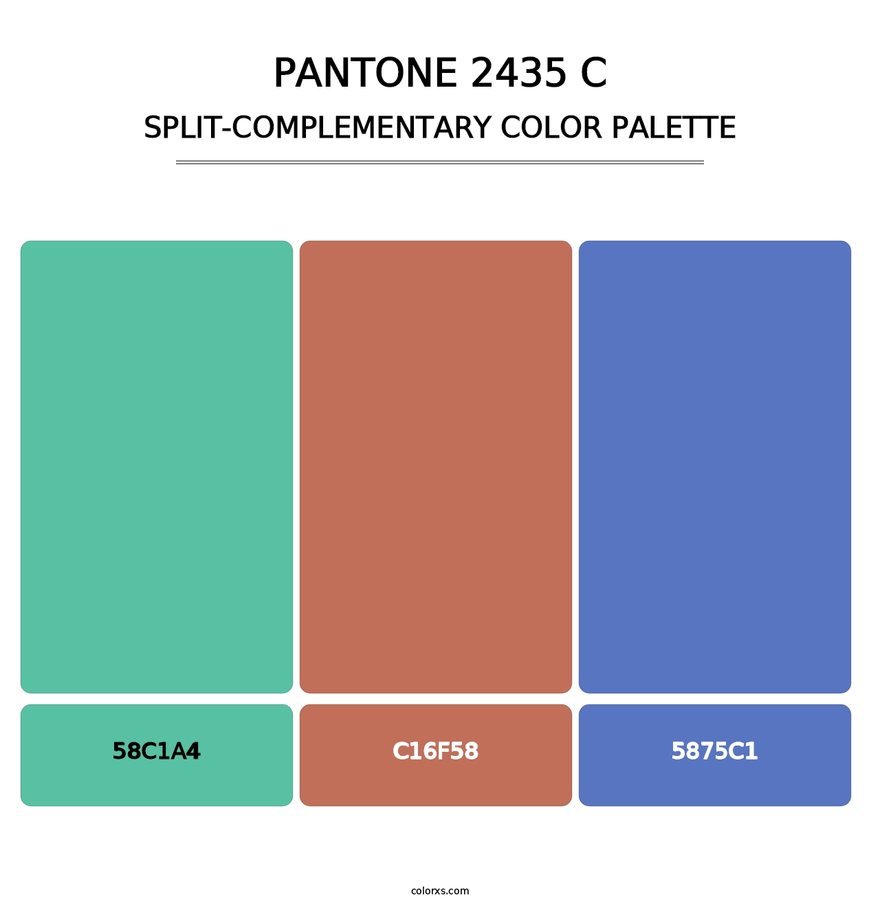 PANTONE 2435 C - Split-Complementary Color Palette