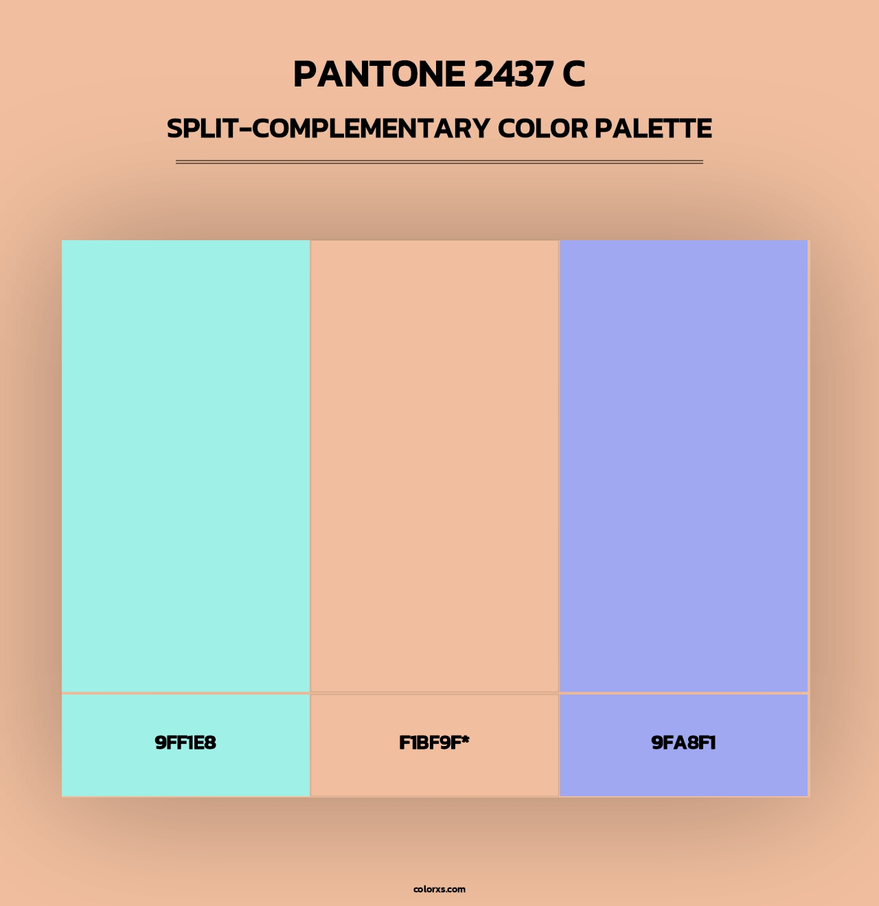 PANTONE 2437 C - Split-Complementary Color Palette