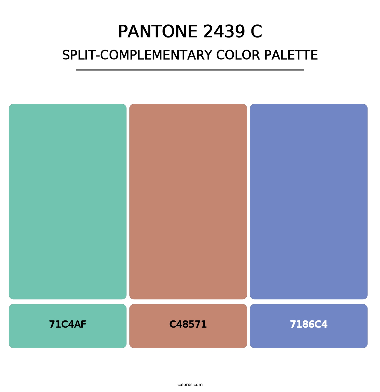 PANTONE 2439 C - Split-Complementary Color Palette