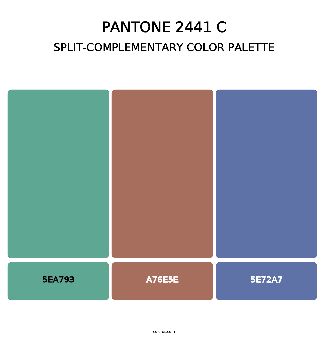 PANTONE 2441 C - Split-Complementary Color Palette