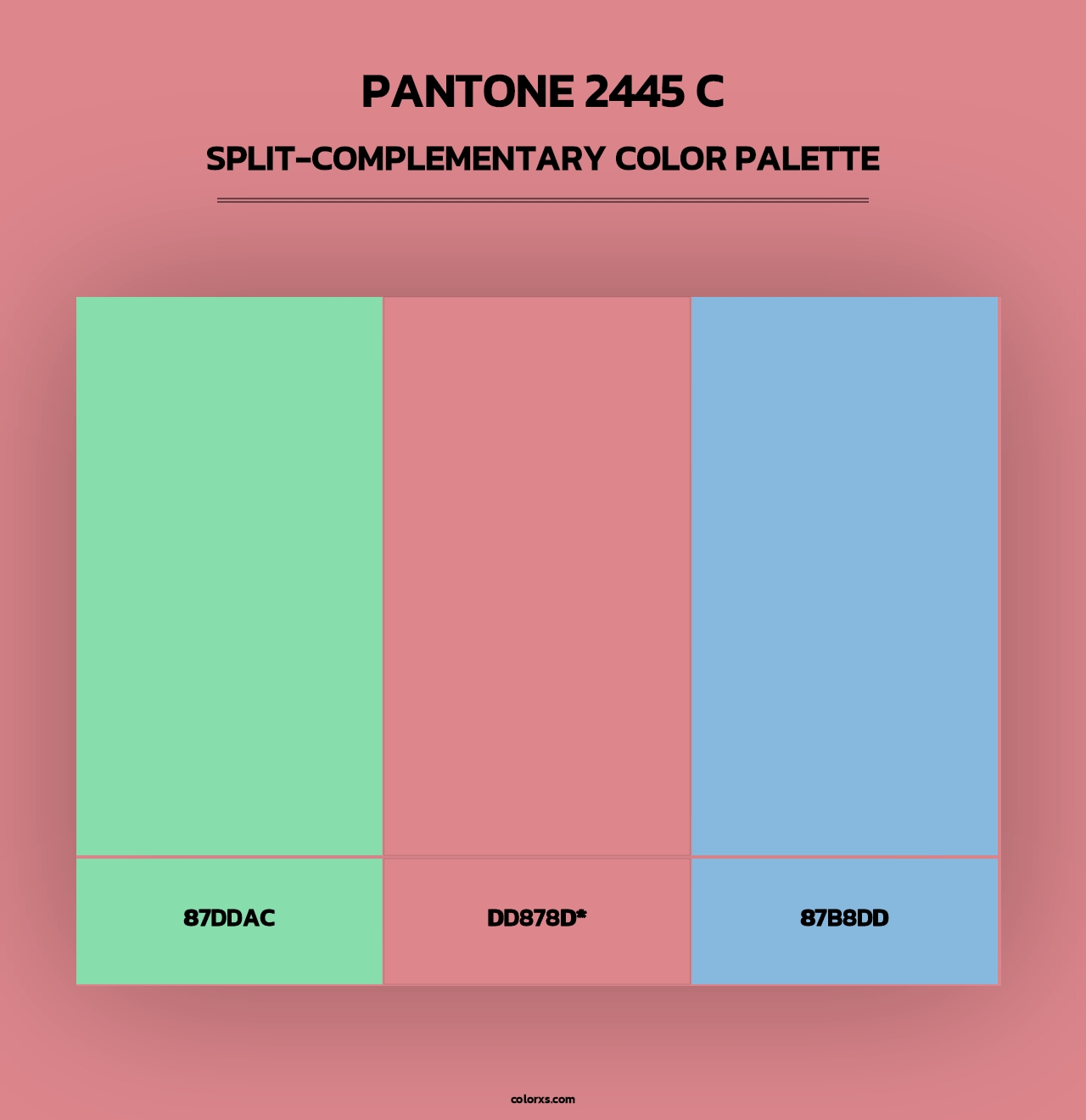 PANTONE 2445 C - Split-Complementary Color Palette