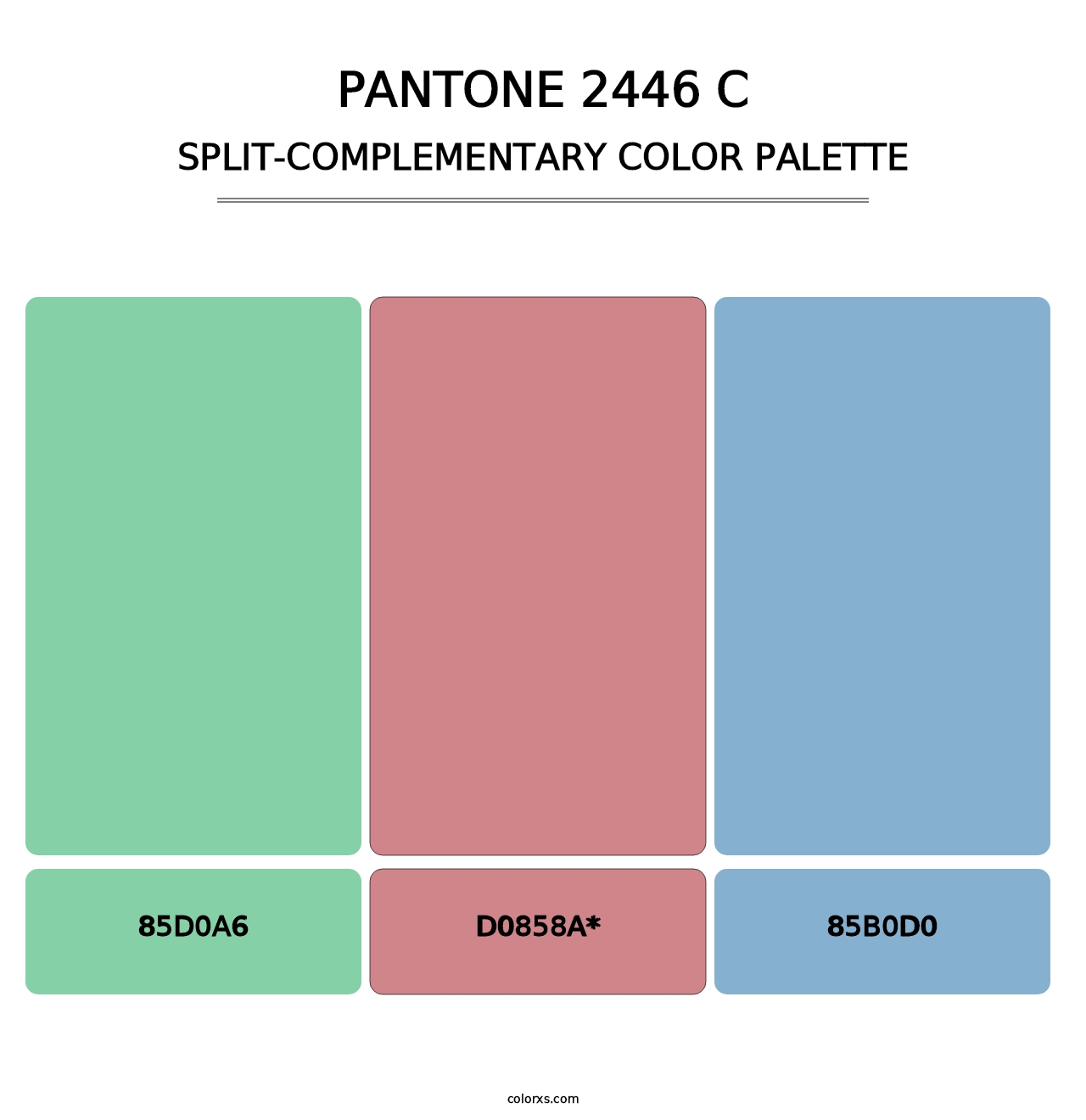 PANTONE 2446 C - Split-Complementary Color Palette