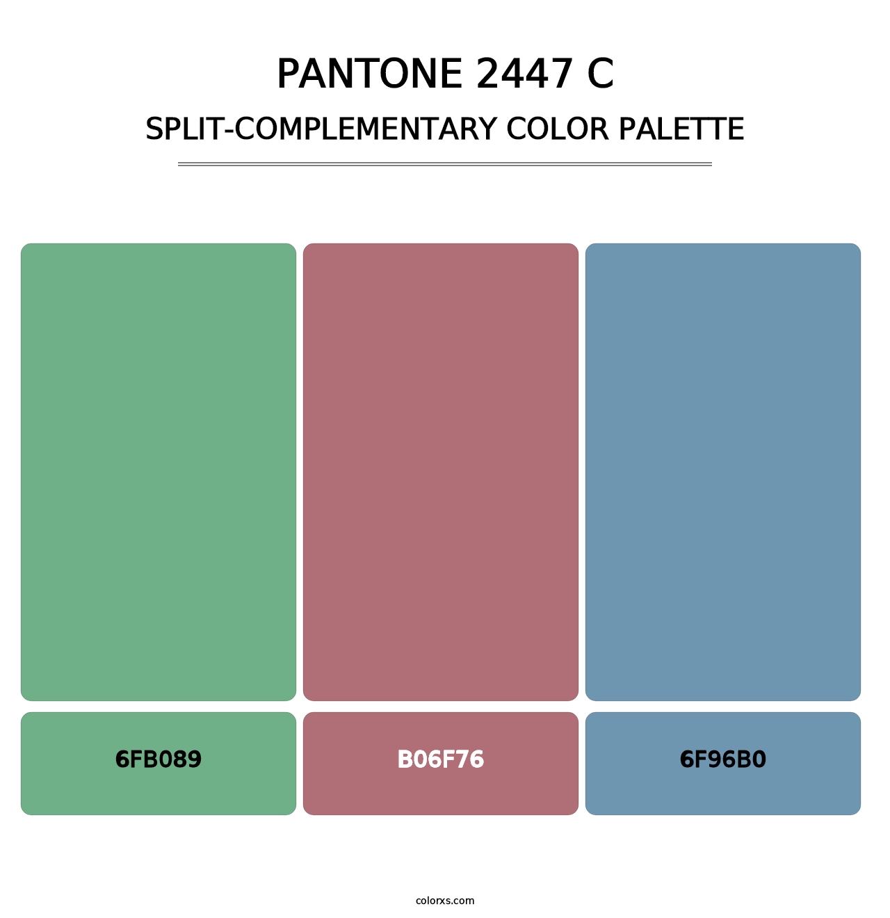 PANTONE 2447 C - Split-Complementary Color Palette
