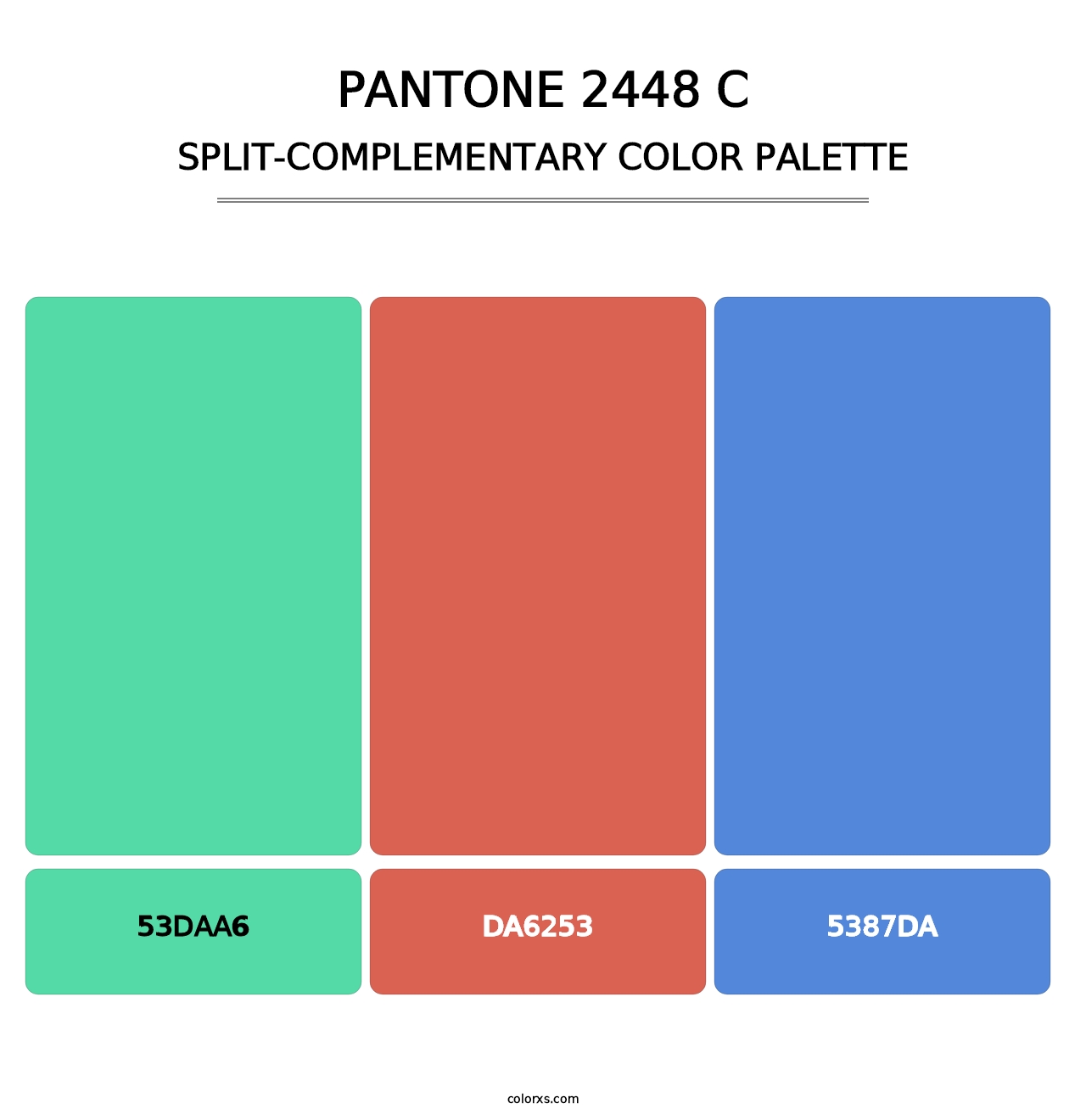 PANTONE 2448 C - Split-Complementary Color Palette