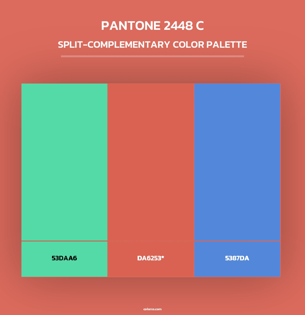 PANTONE 2448 C - Split-Complementary Color Palette