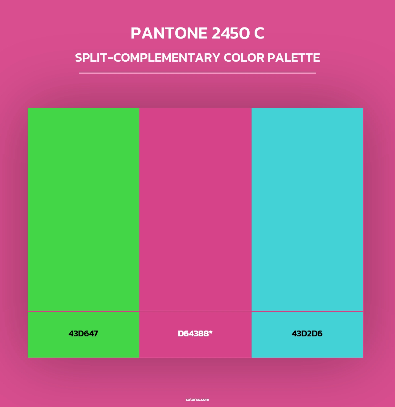 PANTONE 2450 C - Split-Complementary Color Palette