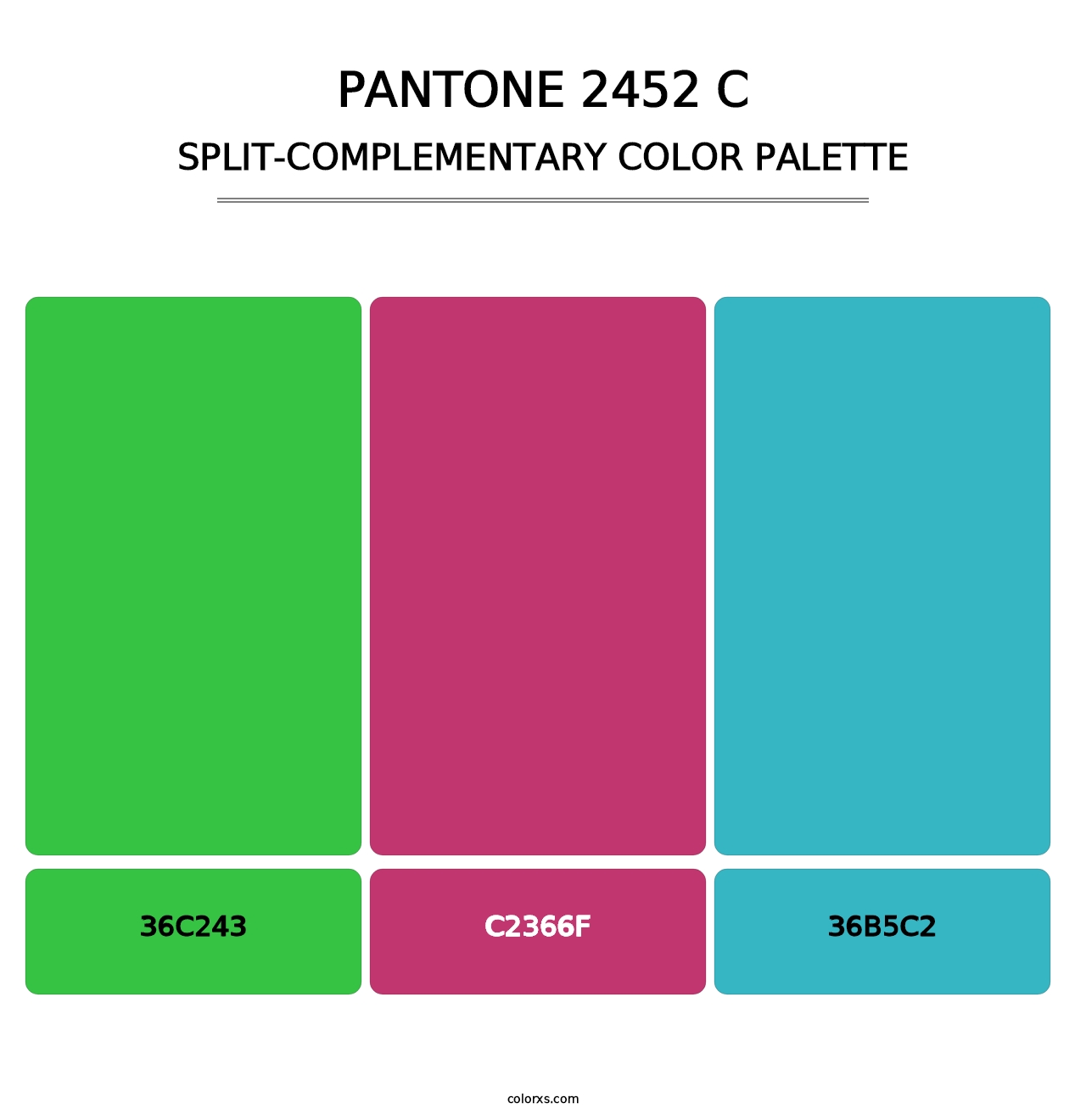 PANTONE 2452 C - Split-Complementary Color Palette