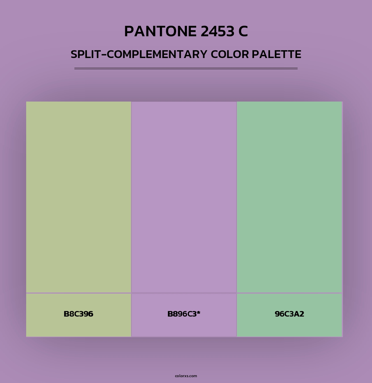 PANTONE 2453 C - Split-Complementary Color Palette