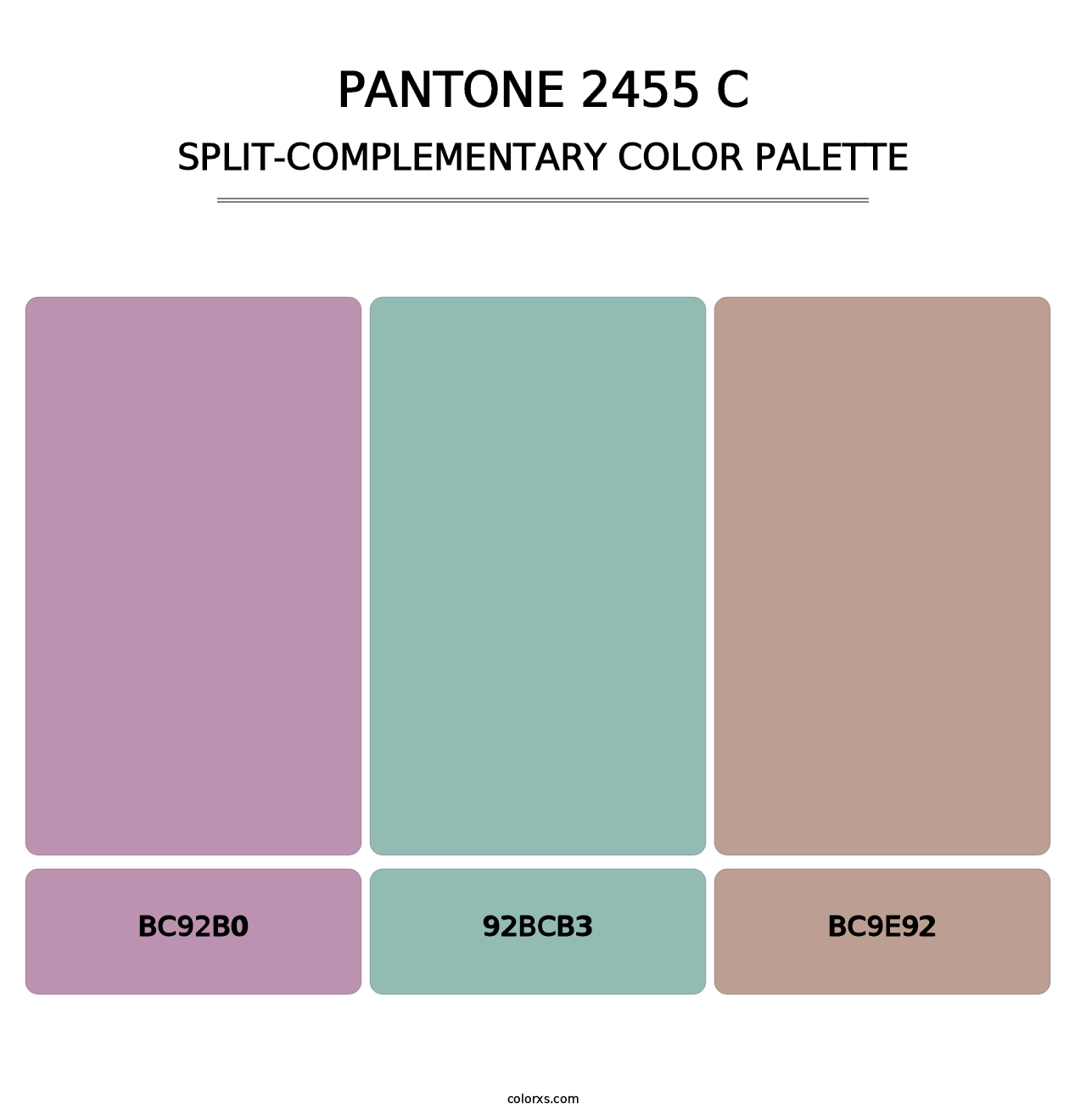 PANTONE 2455 C - Split-Complementary Color Palette