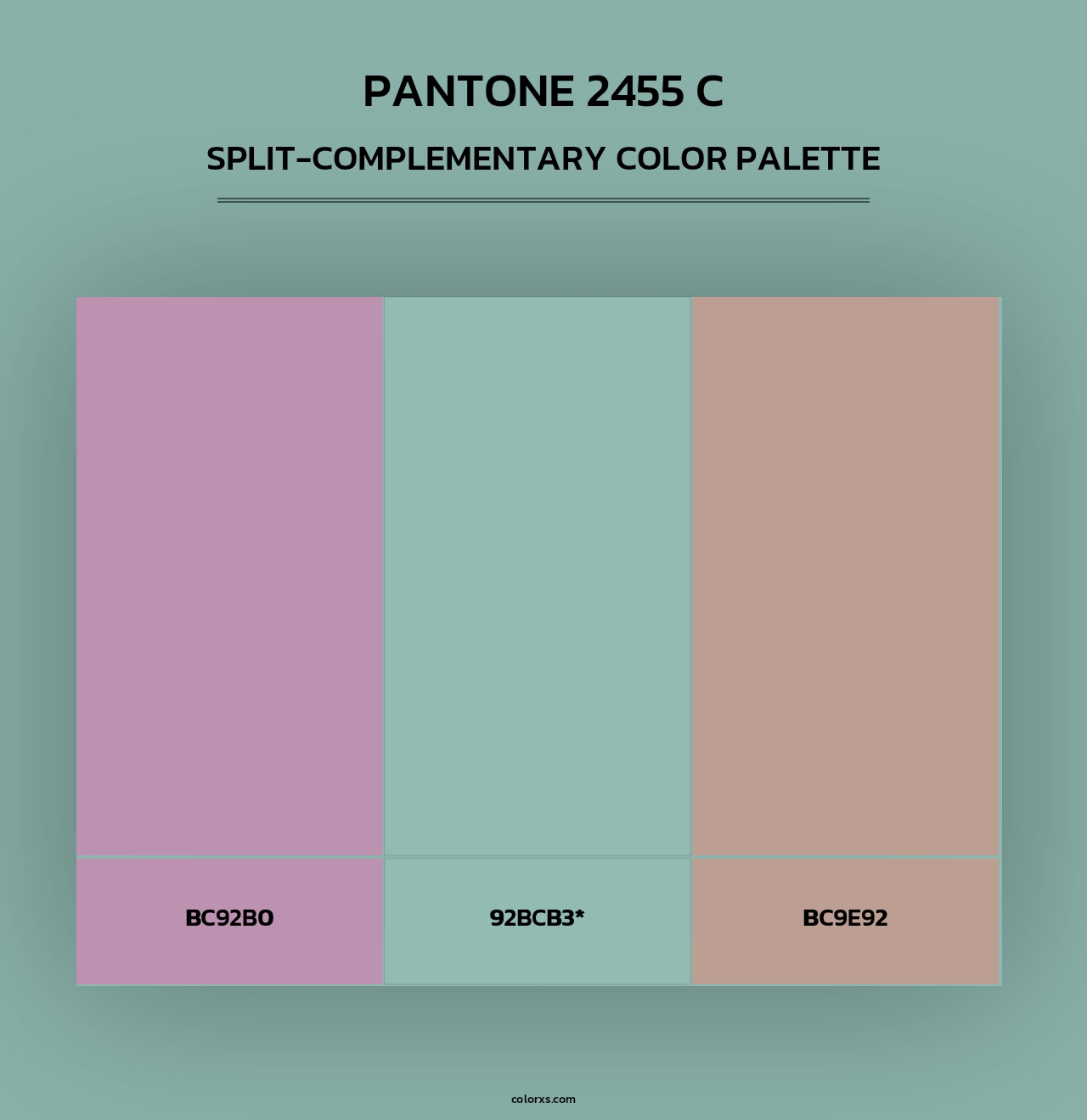PANTONE 2455 C - Split-Complementary Color Palette
