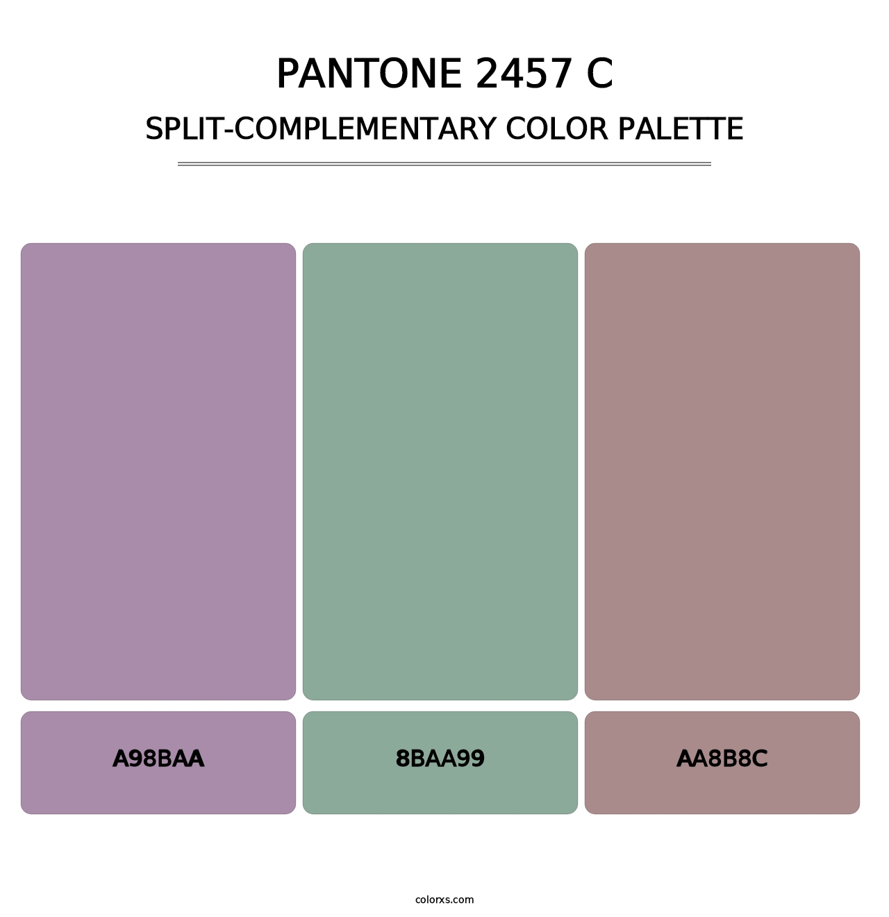 PANTONE 2457 C - Split-Complementary Color Palette