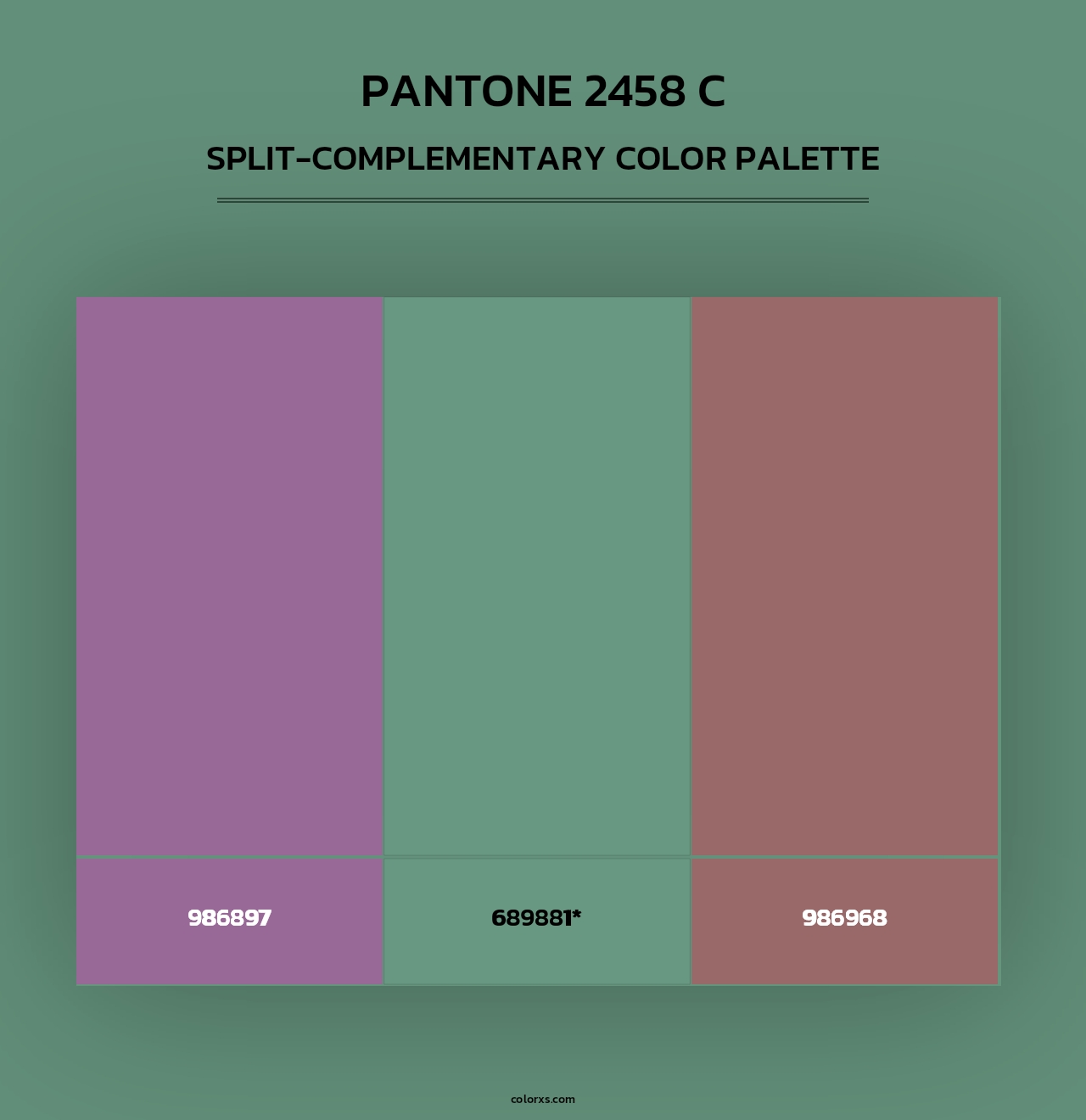 PANTONE 2458 C - Split-Complementary Color Palette