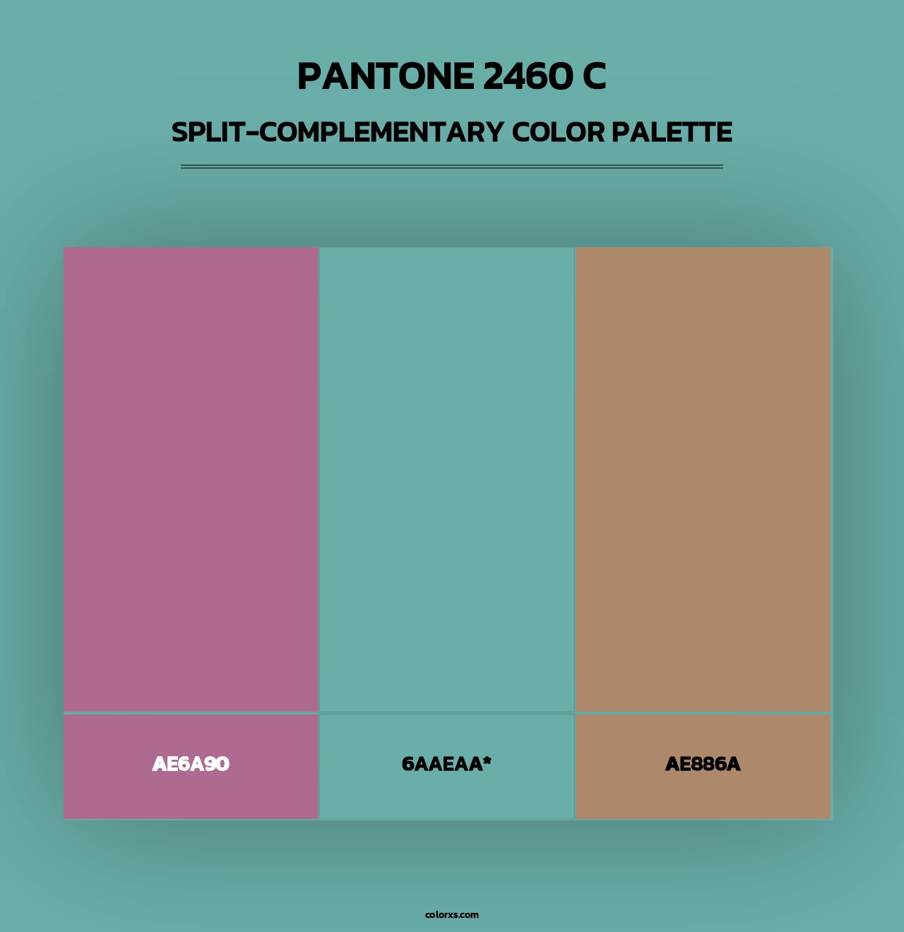 PANTONE 2460 C - Split-Complementary Color Palette