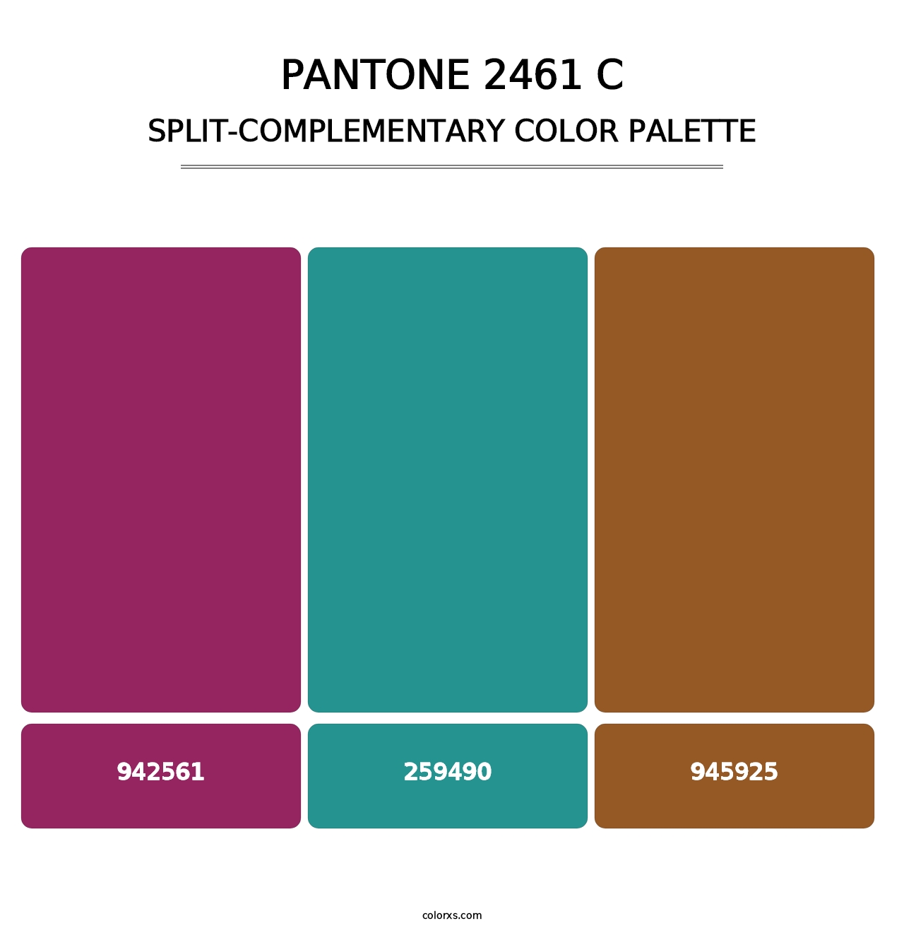 PANTONE 2461 C - Split-Complementary Color Palette