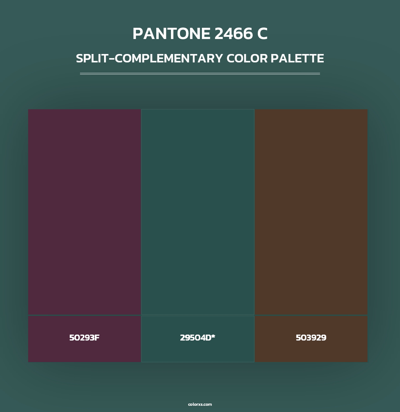 PANTONE 2466 C - Split-Complementary Color Palette