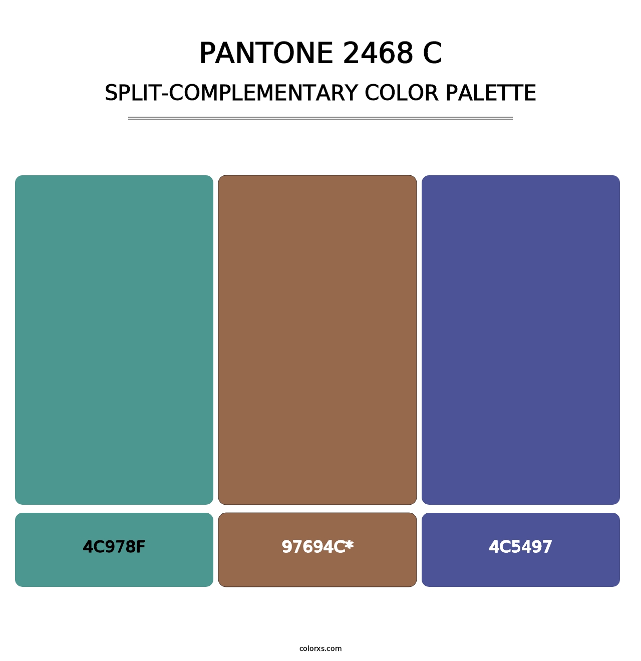 PANTONE 2468 C - Split-Complementary Color Palette