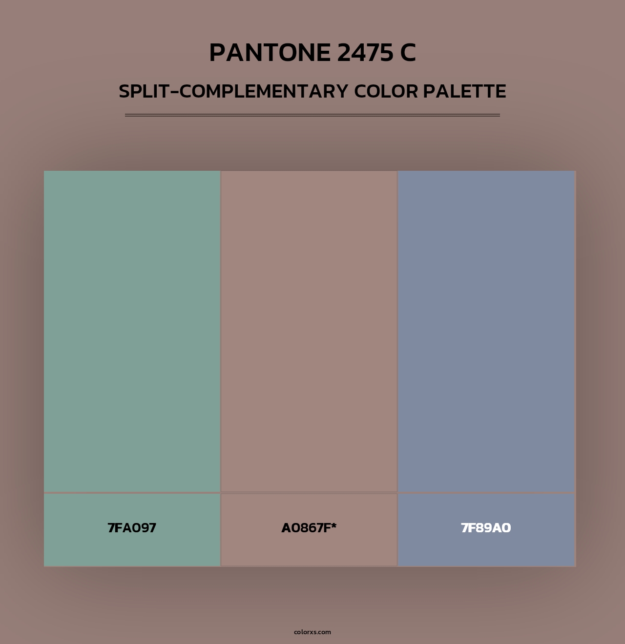 PANTONE 2475 C - Split-Complementary Color Palette