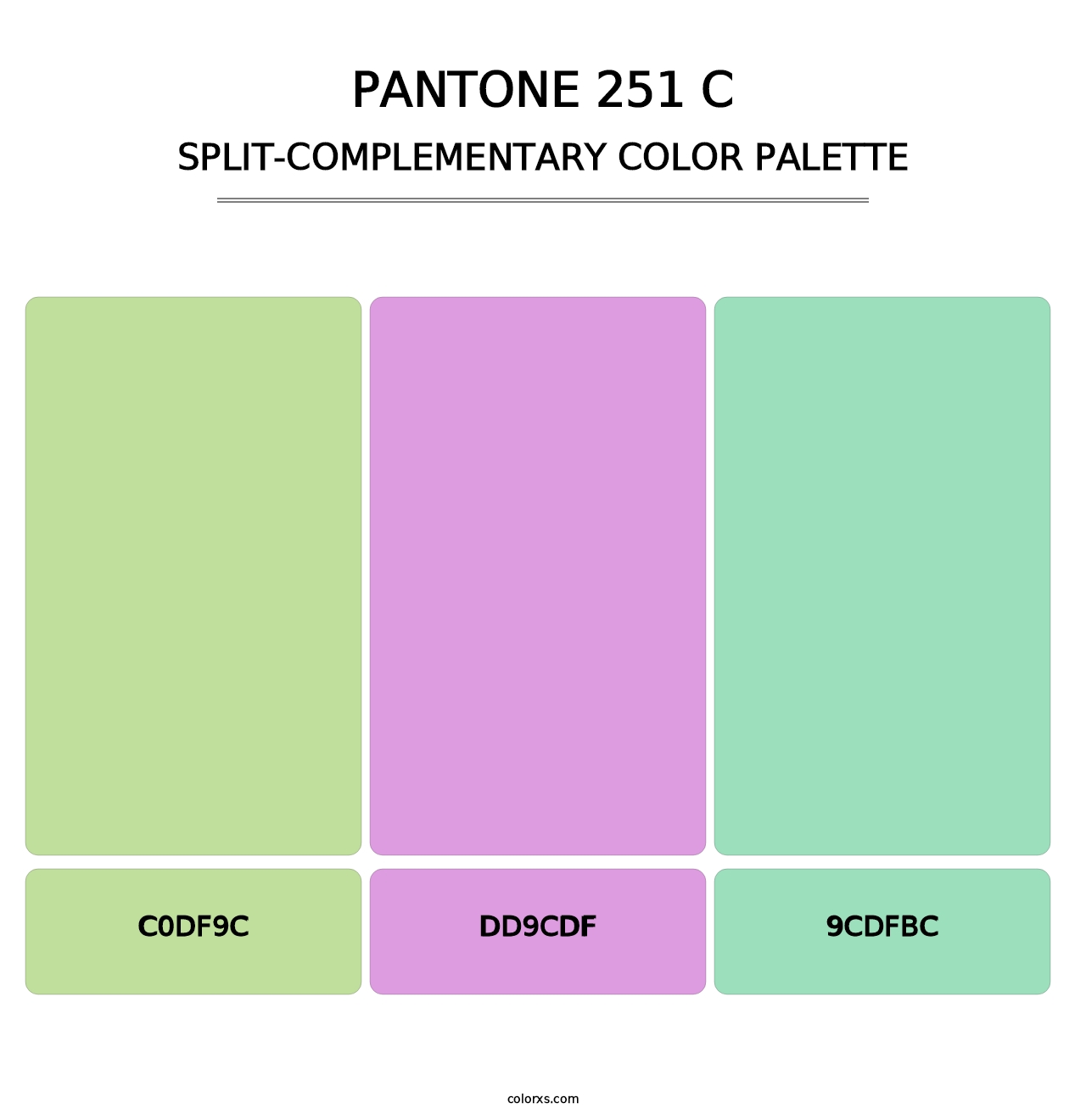 PANTONE 251 C - Split-Complementary Color Palette