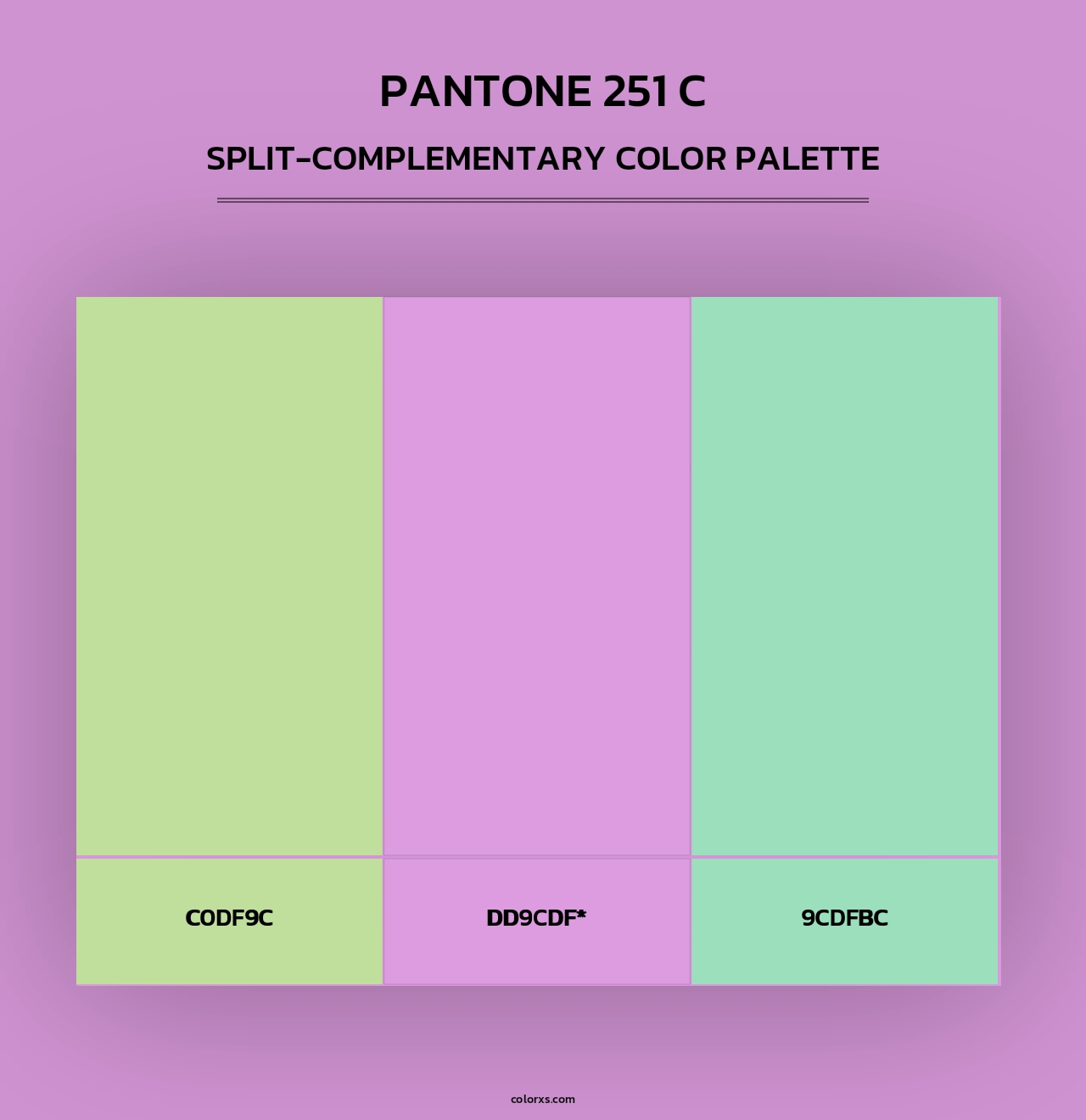 PANTONE 251 C - Split-Complementary Color Palette