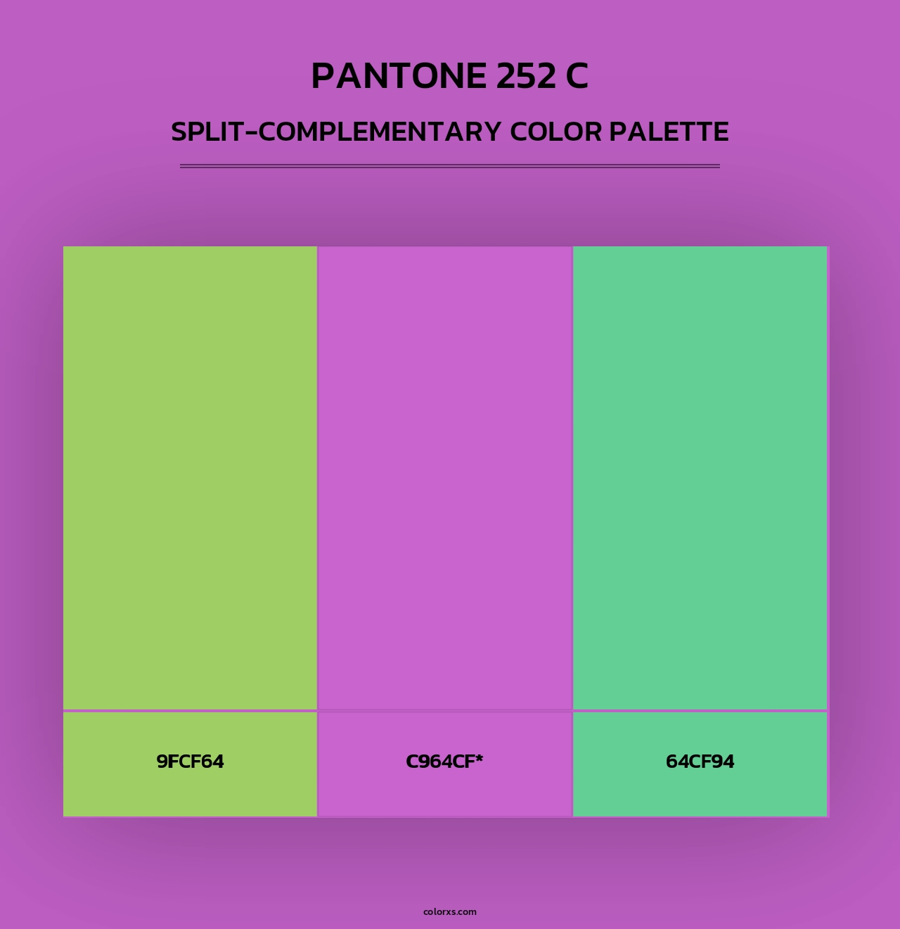 PANTONE 252 C - Split-Complementary Color Palette