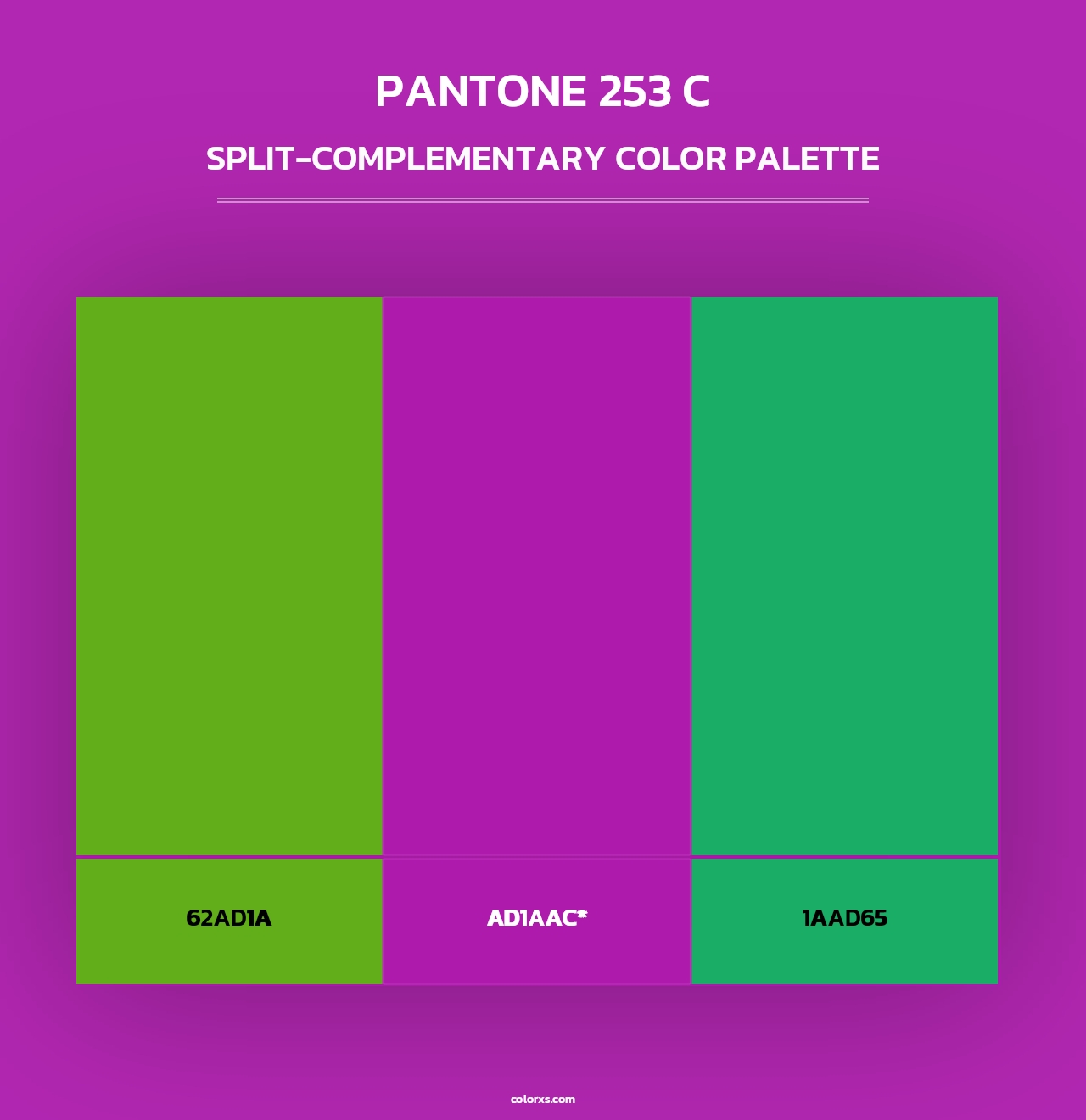 PANTONE 253 C - Split-Complementary Color Palette