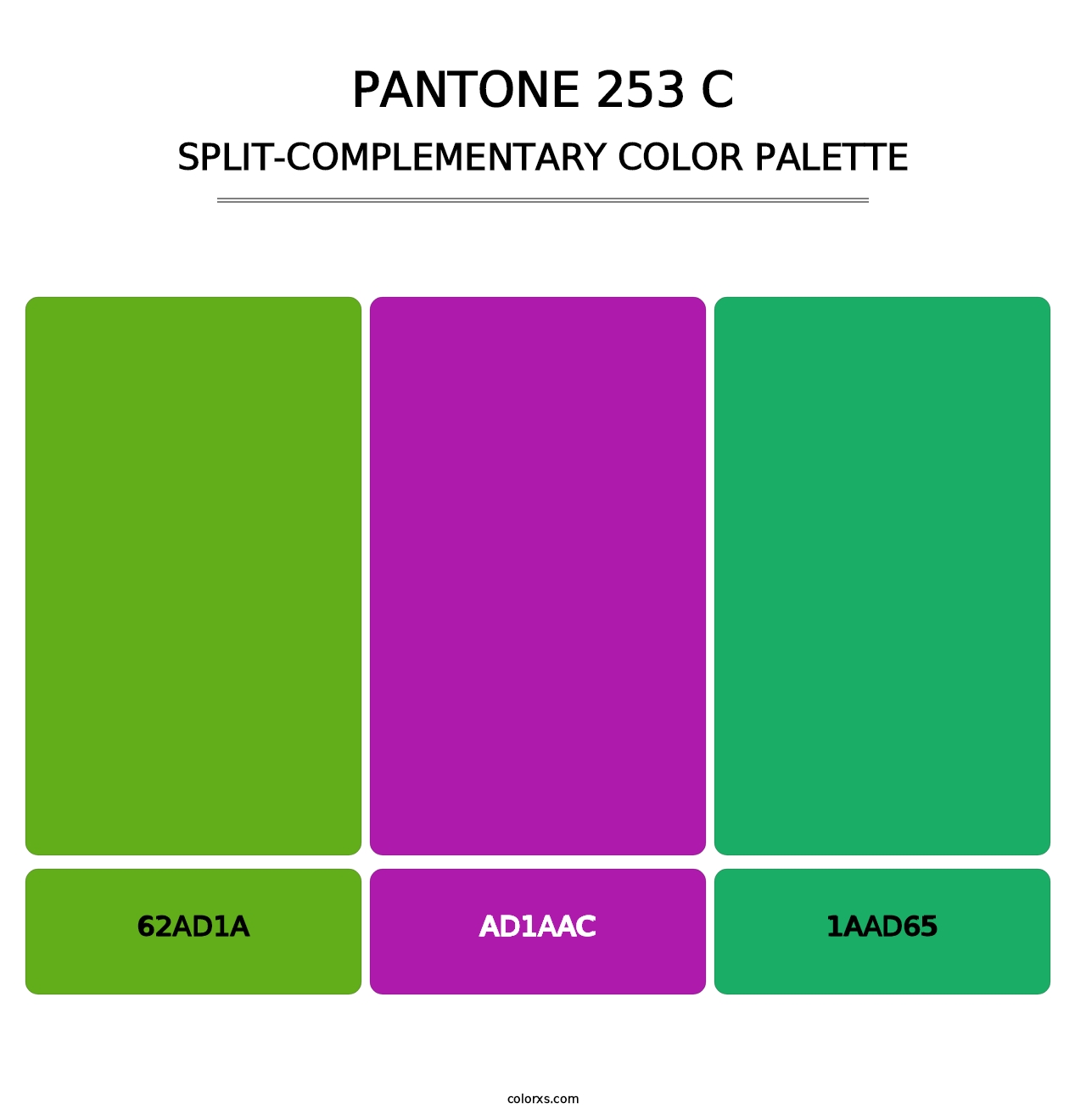 PANTONE 253 C - Split-Complementary Color Palette