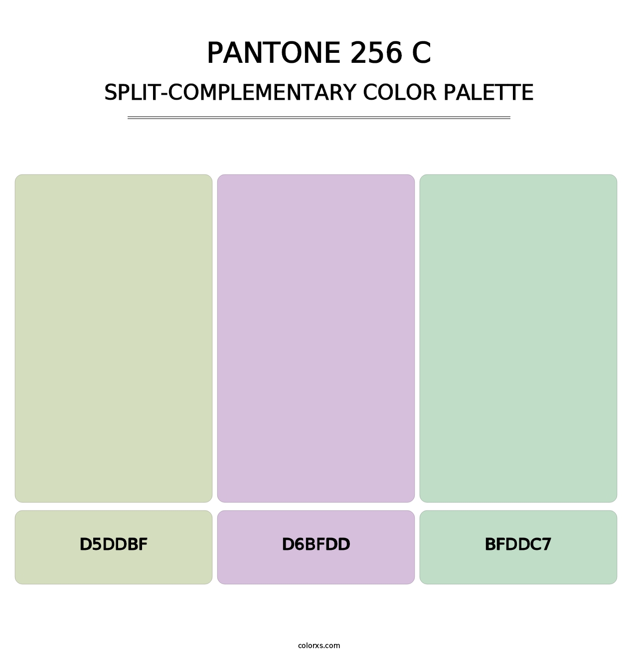 PANTONE 256 C - Split-Complementary Color Palette