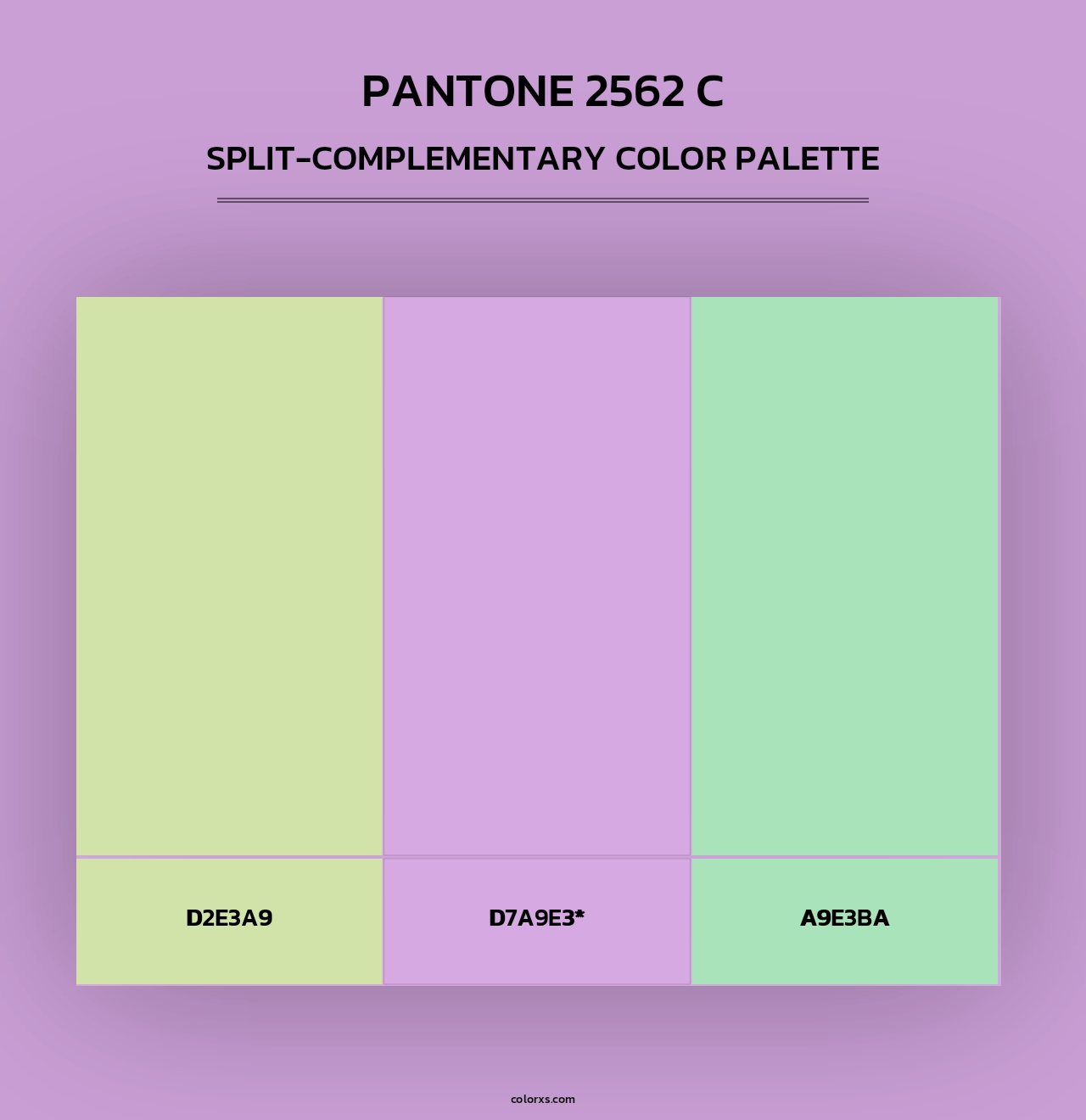 PANTONE 2562 C - Split-Complementary Color Palette