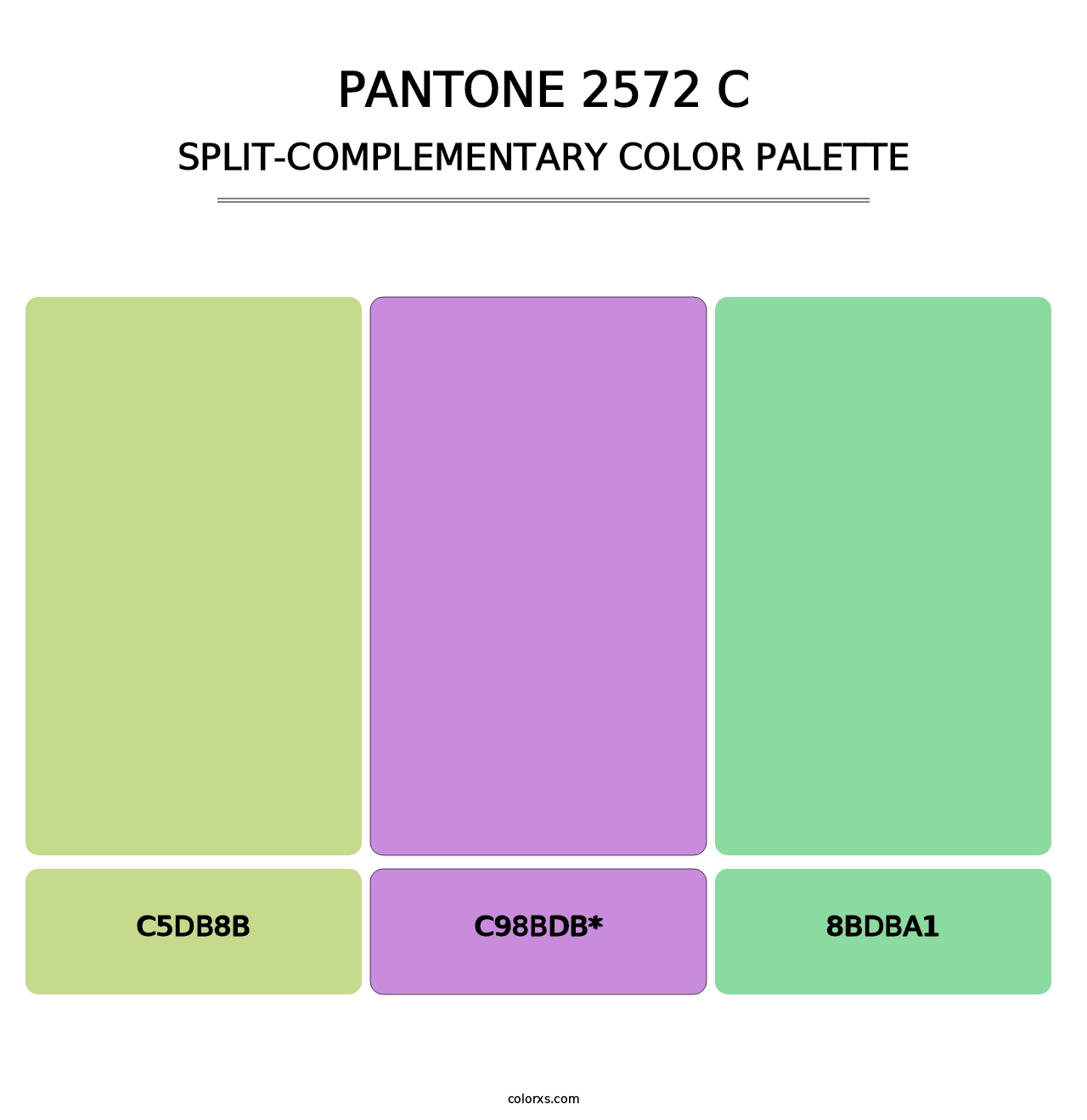 PANTONE 2572 C - Split-Complementary Color Palette