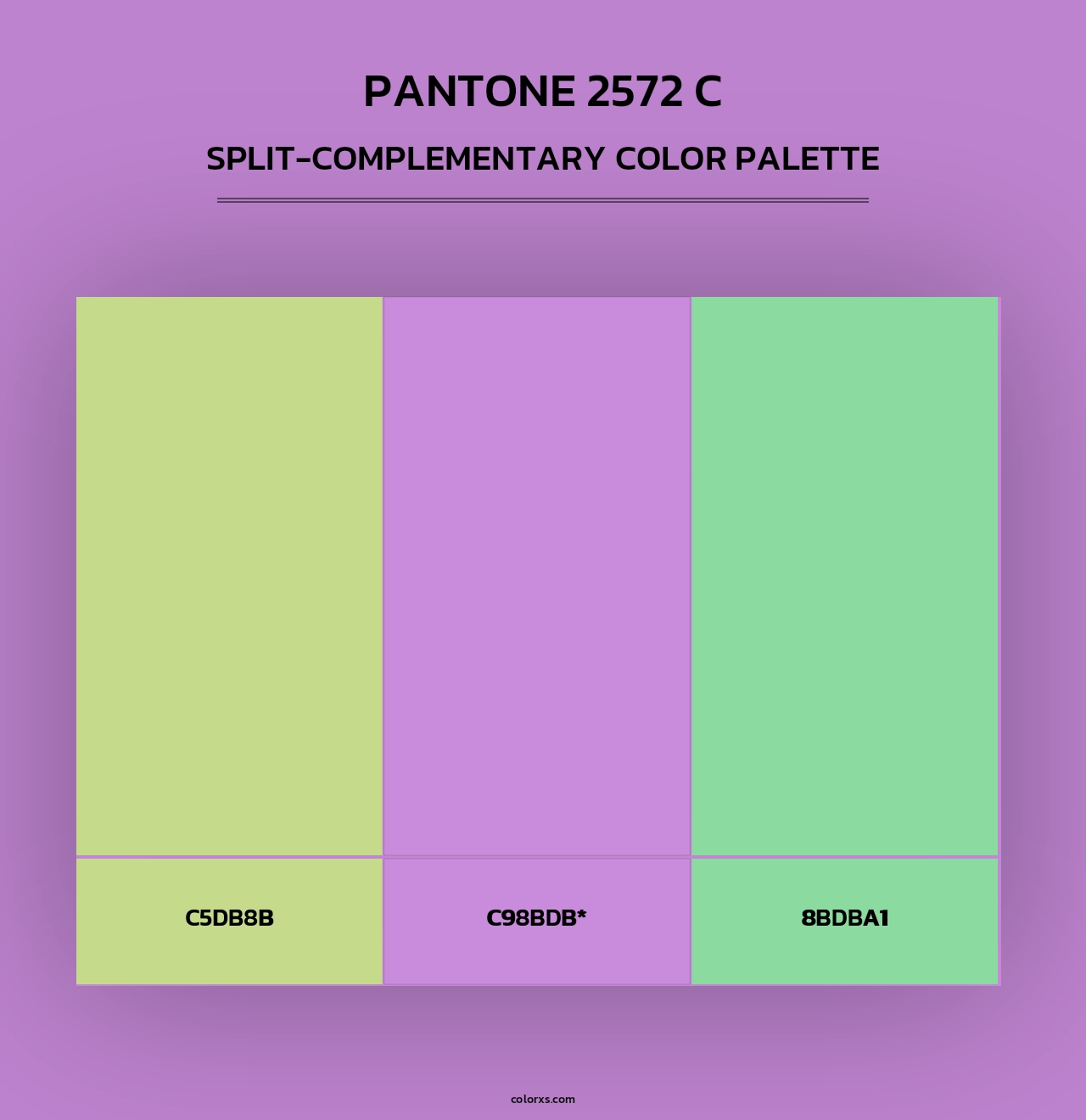 PANTONE 2572 C - Split-Complementary Color Palette