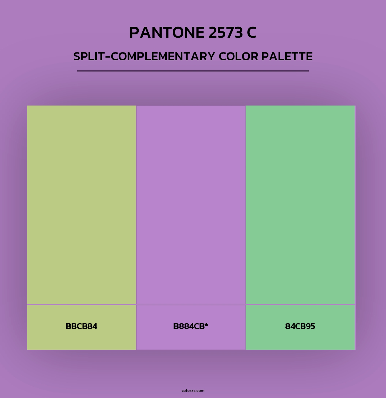 PANTONE 2573 C - Split-Complementary Color Palette
