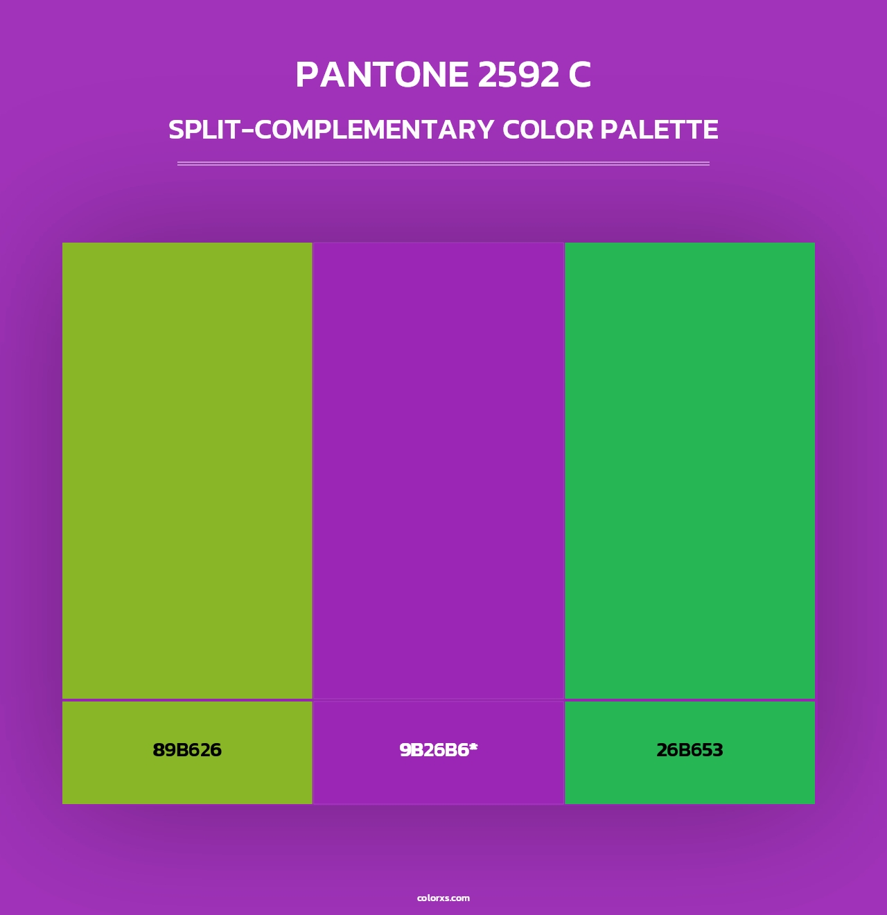 PANTONE 2592 C - Split-Complementary Color Palette