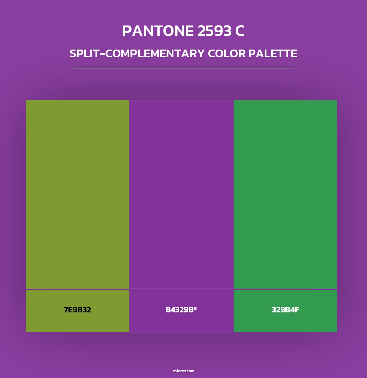 PANTONE 2593 C - Split-Complementary Color Palette