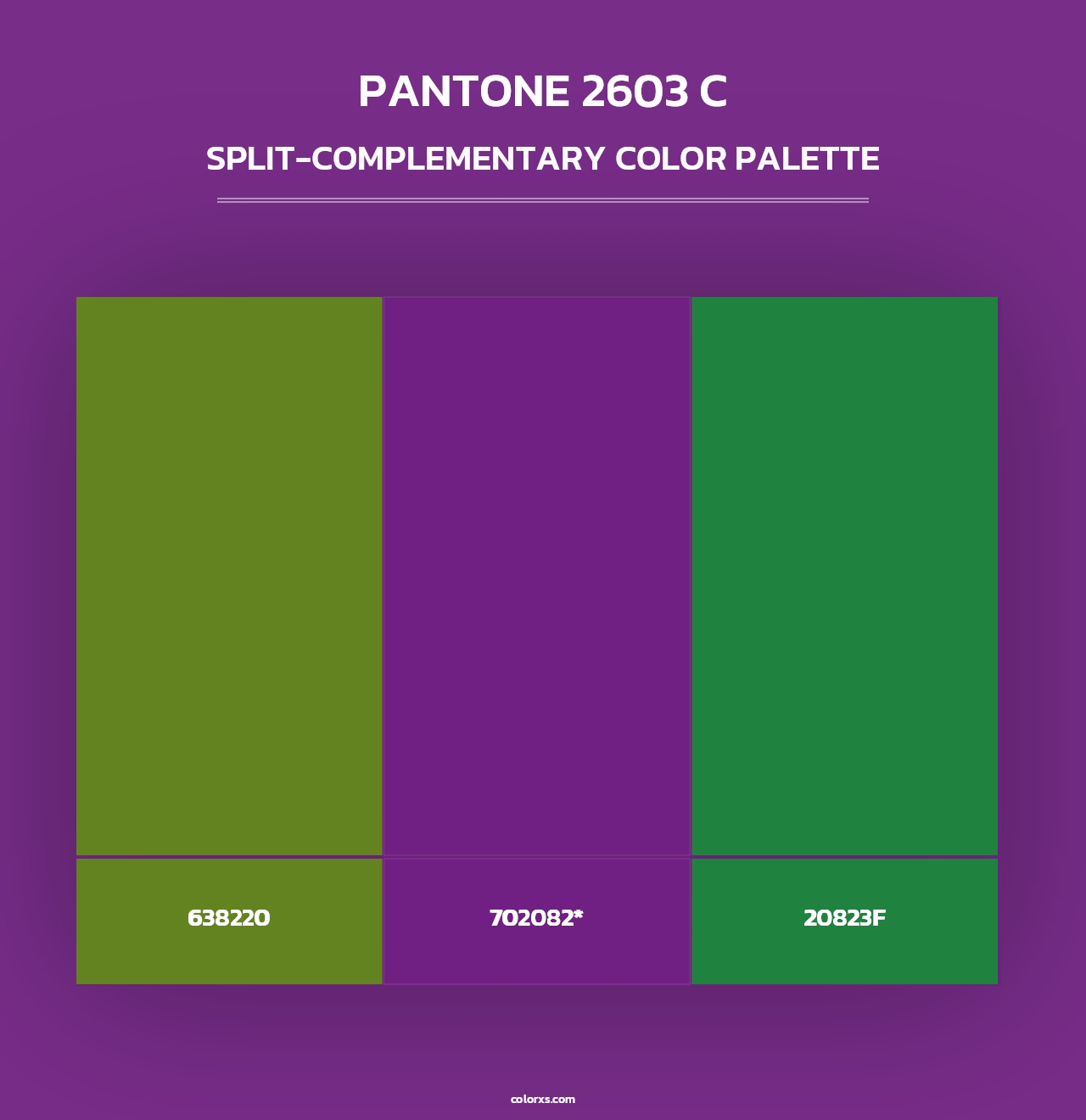 PANTONE 2603 C - Split-Complementary Color Palette