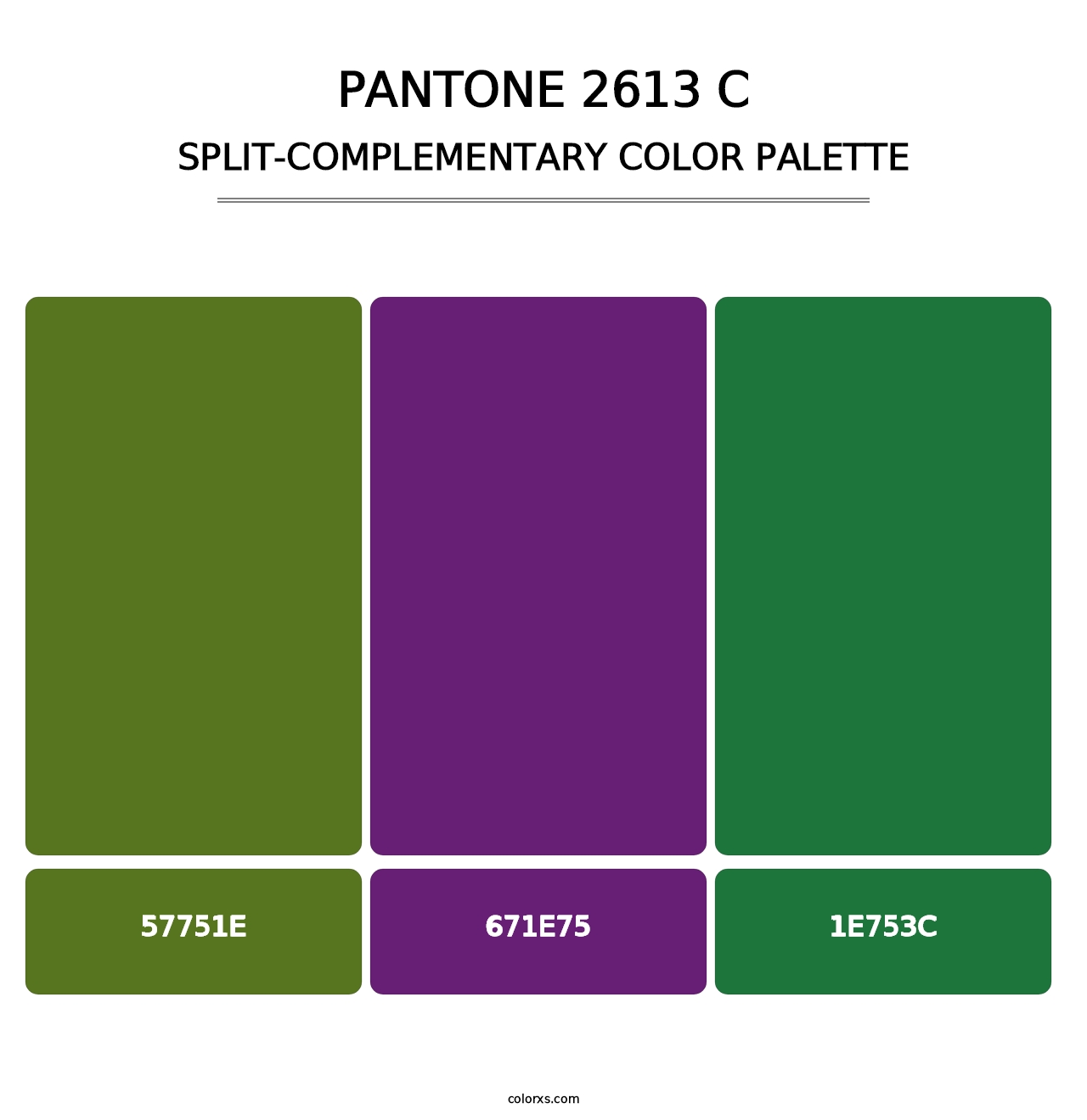 PANTONE 2613 C - Split-Complementary Color Palette