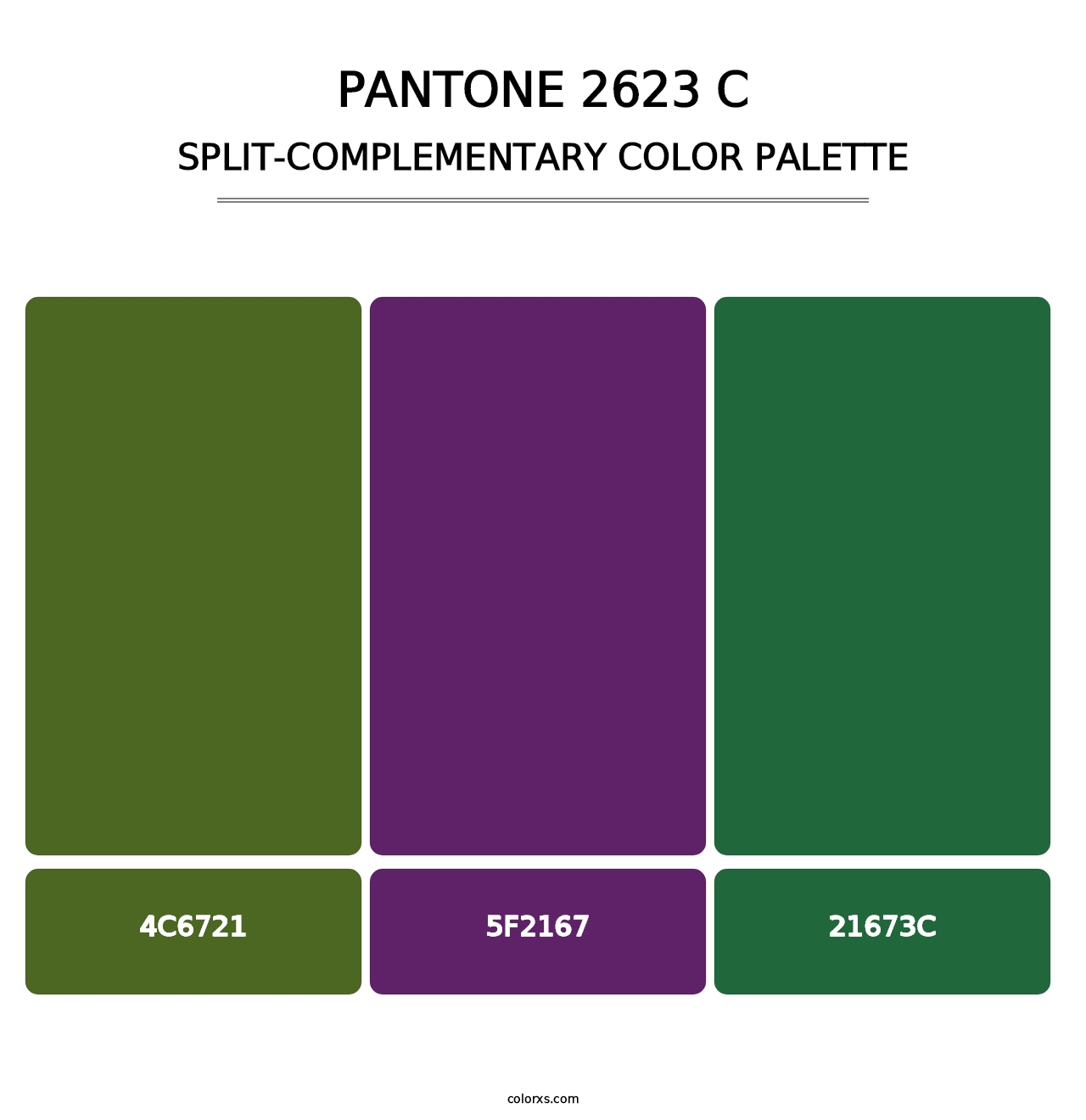 PANTONE 2623 C - Split-Complementary Color Palette