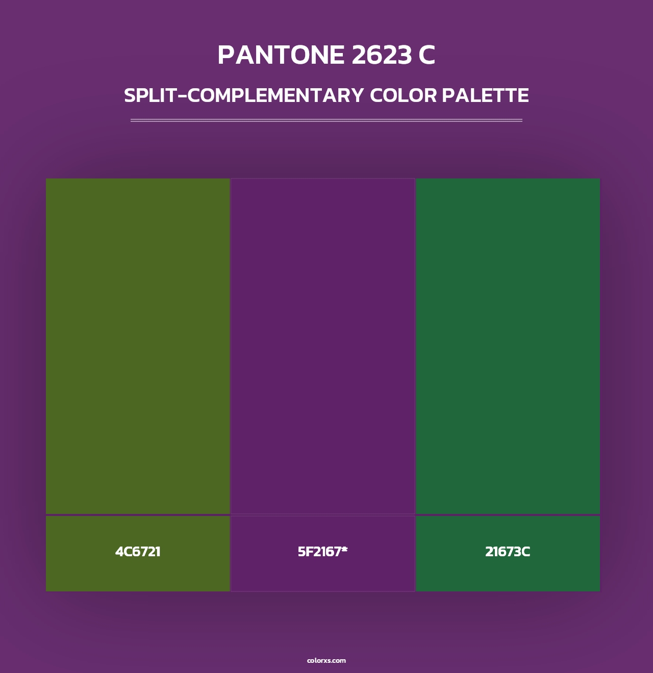PANTONE 2623 C - Split-Complementary Color Palette