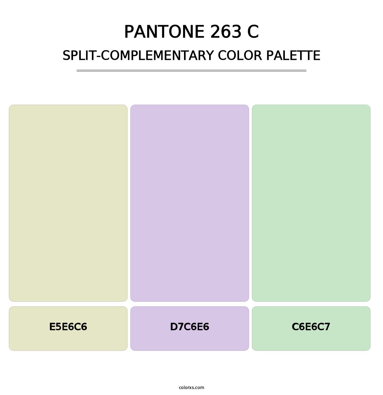 PANTONE 263 C - Split-Complementary Color Palette