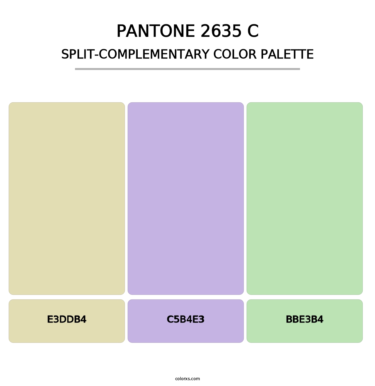PANTONE 2635 C - Split-Complementary Color Palette